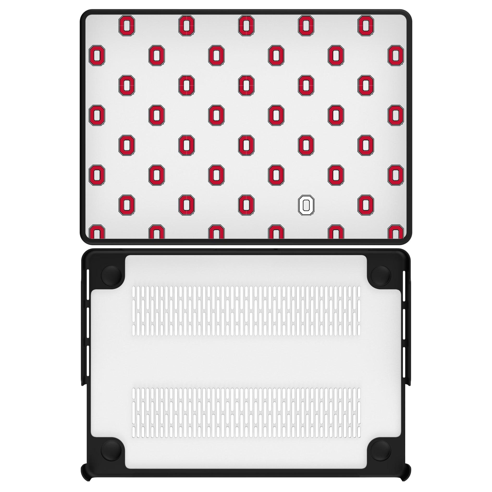 Ohio State University Buckeyes Fashion Pattern MacBook Laptop Case for Apple MacBook#Device_MacBook Pro (14-inch, 2021) / MacBook Pro (14-inch, 2023) / MacBook Pro (14-inch, 2024)