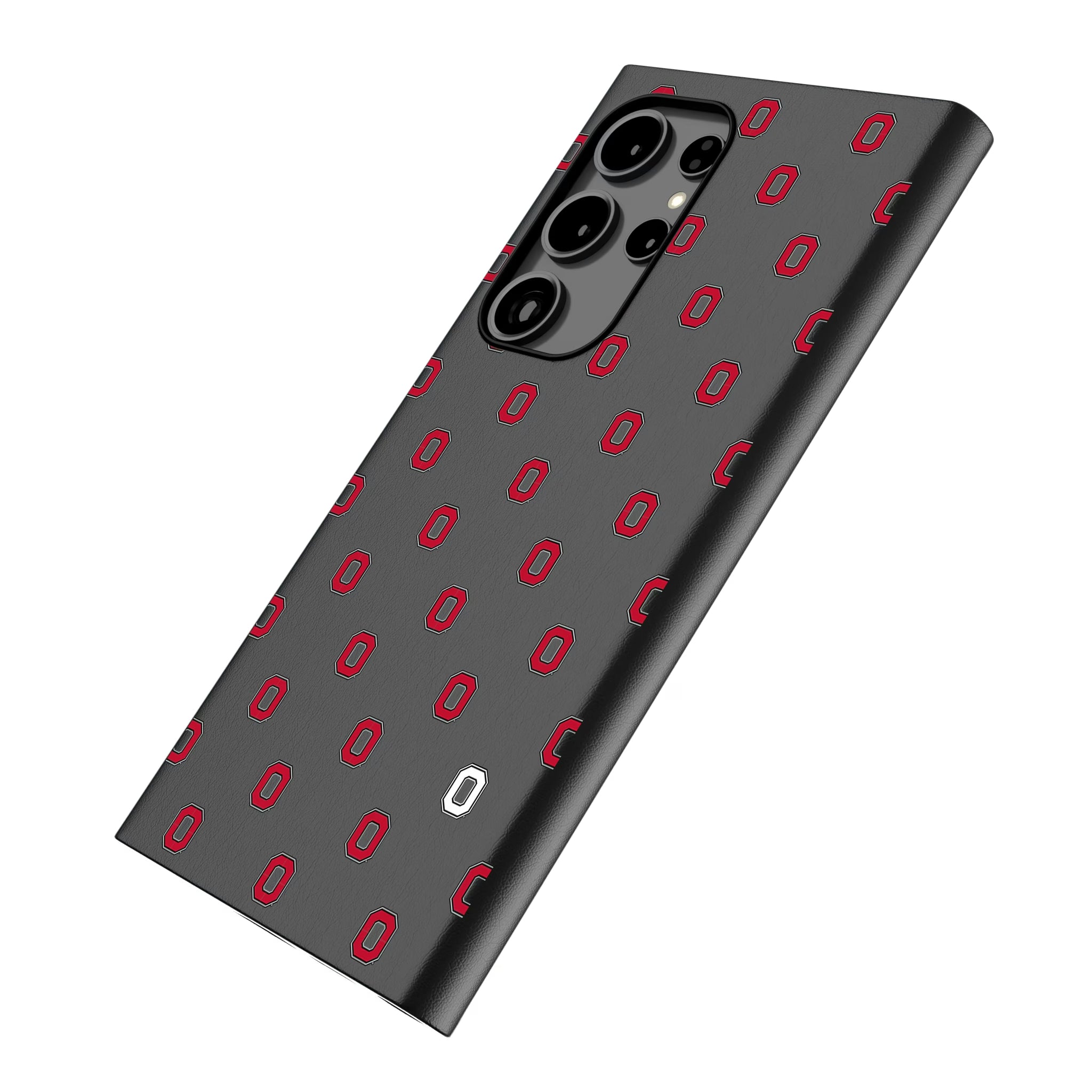 Ohio State University Buckeyes Fashion Pattern Galaxy MagSafe Compatible Phone Case for Samsung Galaxy - Isometric View