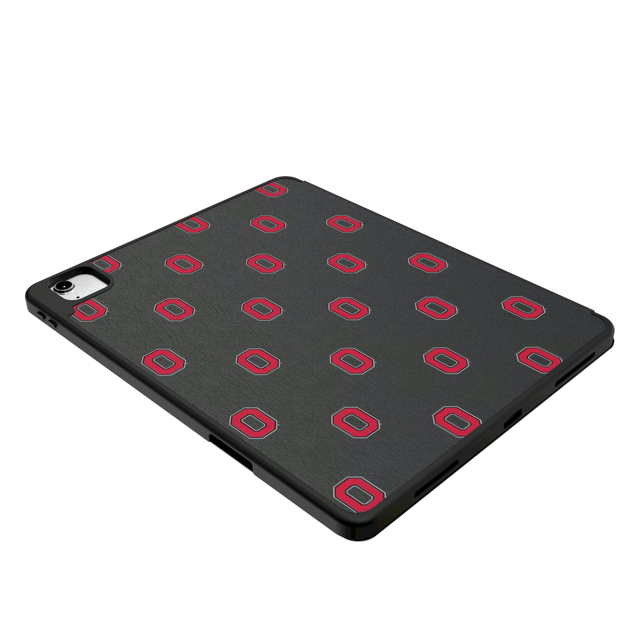 Ohio State University Buckeyes Fashion Pattern iPad Tablet Case for Apple iPad - Isometric View