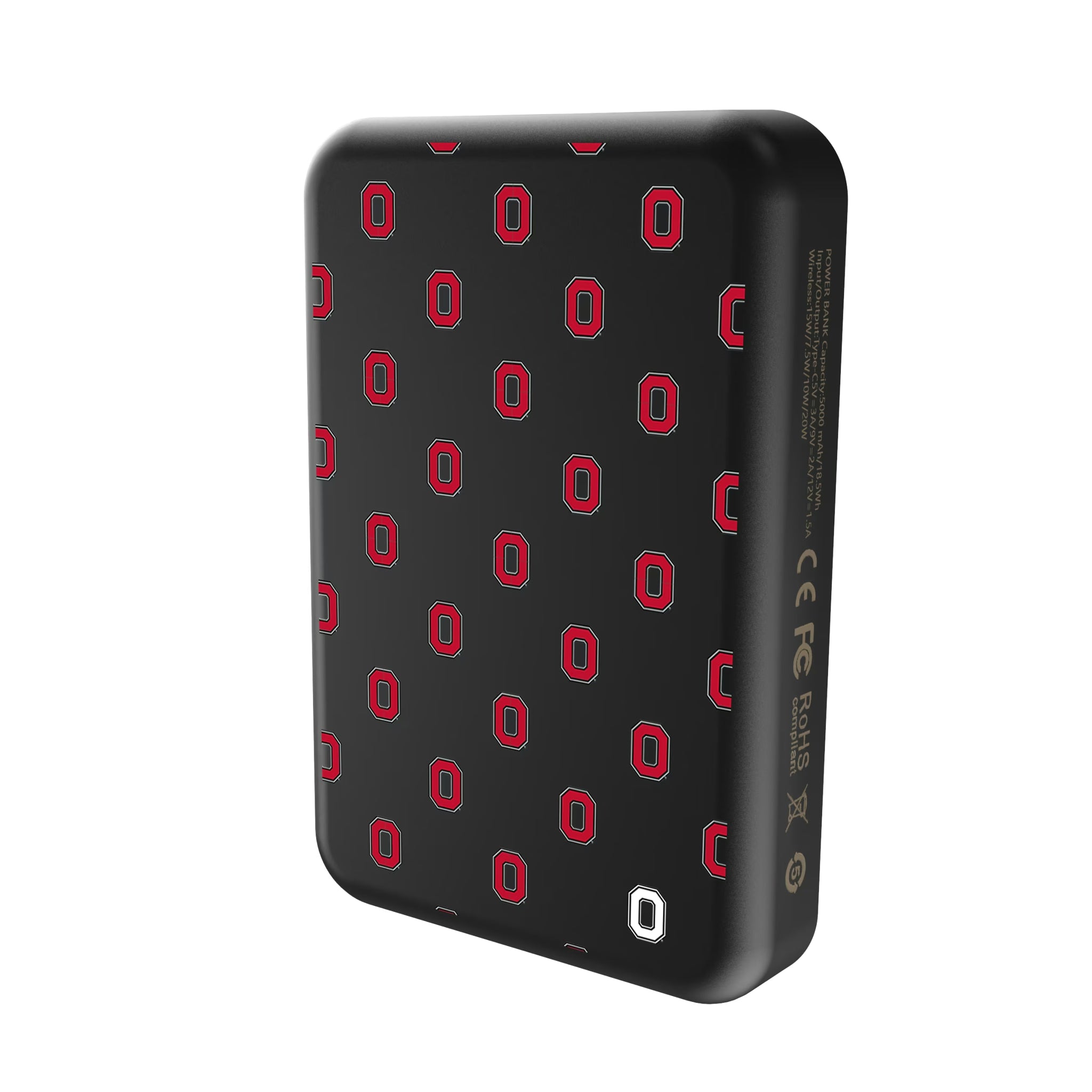 Ohio State University Buckeyes Fashion Pattern Wireless Mag Power Bank