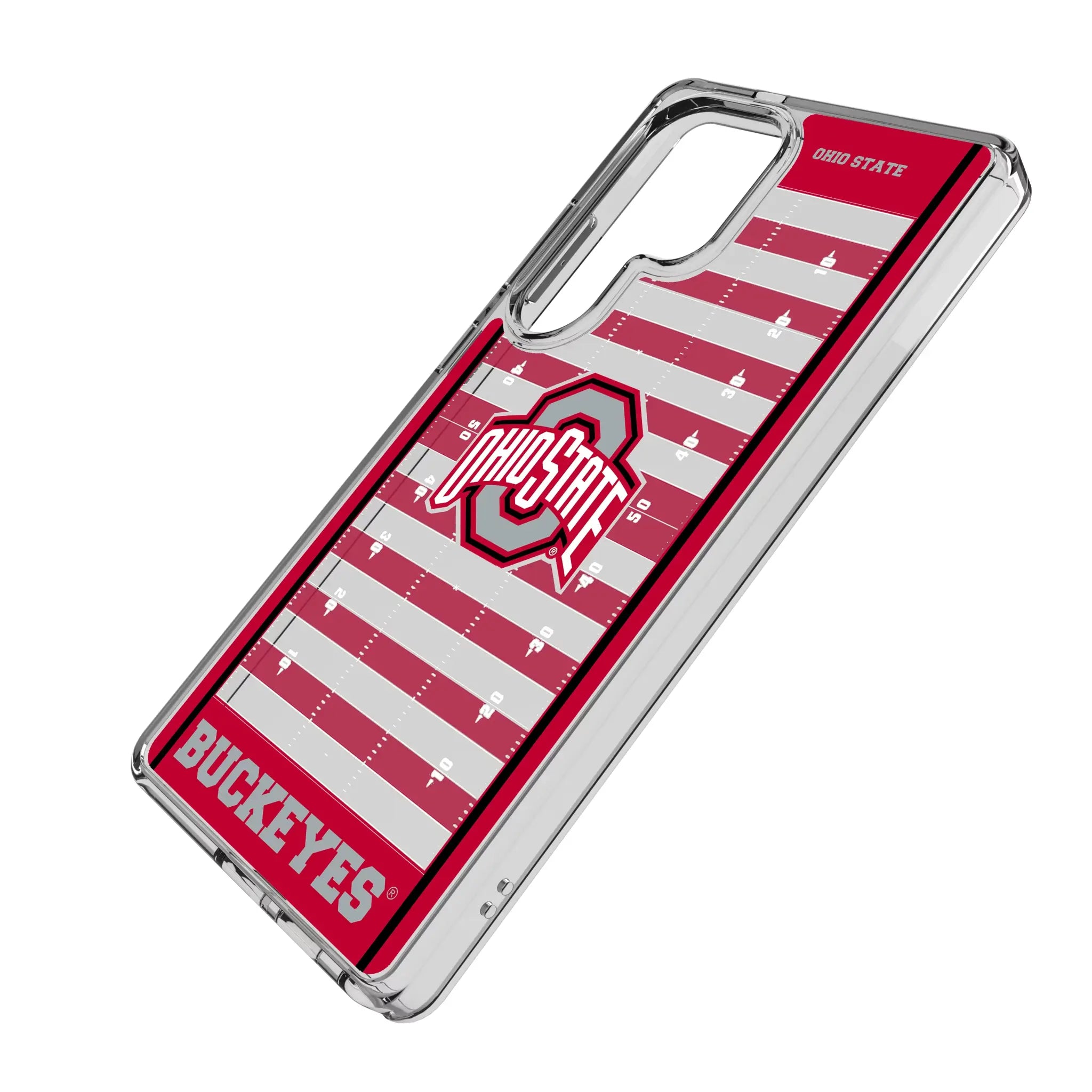 Ohio State University Buckeyes Field Galaxy Clear Phone Case for Samsung Galaxy - Isometric View#Device_Galaxy S25 Ultra