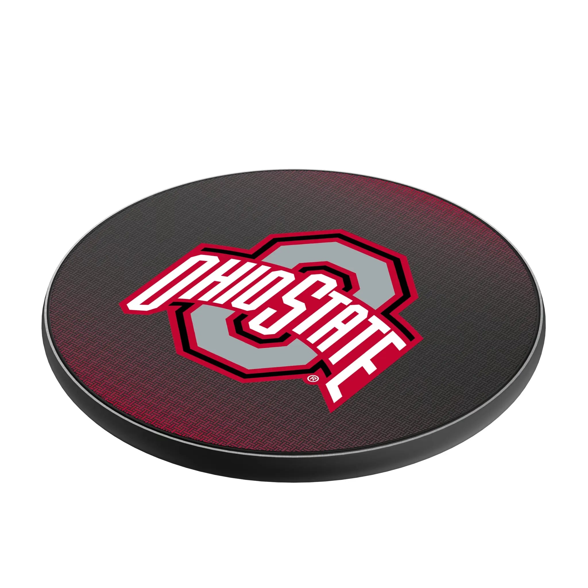 Ohio State University Buckeyes Linen 15-Watt Wireless Charger - Isometric View