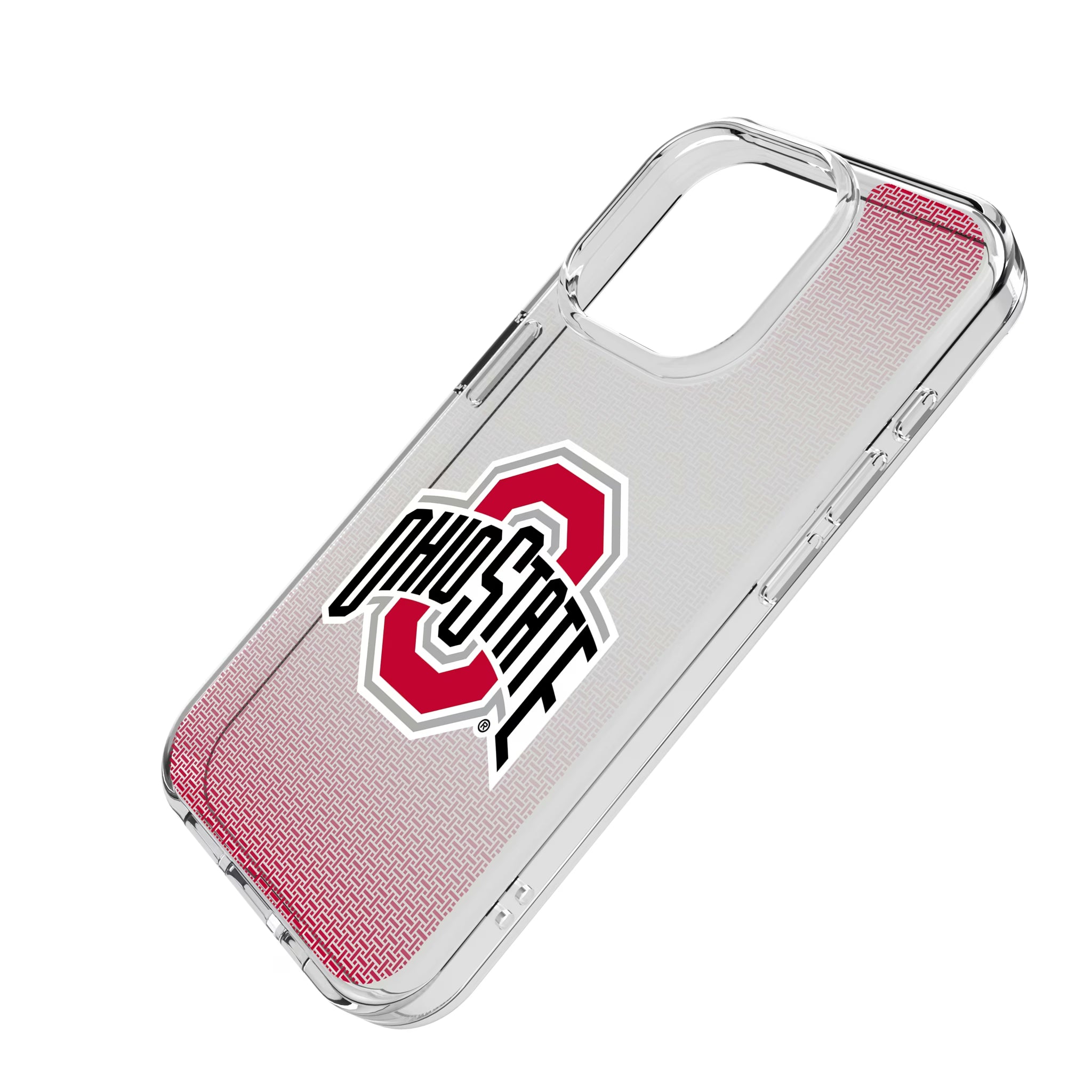 Ohio State University Buckeyes Linen iPhone Clear Phone Case for Apple iPhone - Isometric View