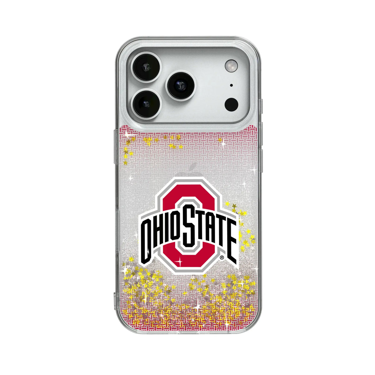 Ohio State University Buckeyes Linen Glitter Phone Case for Apple iPhone