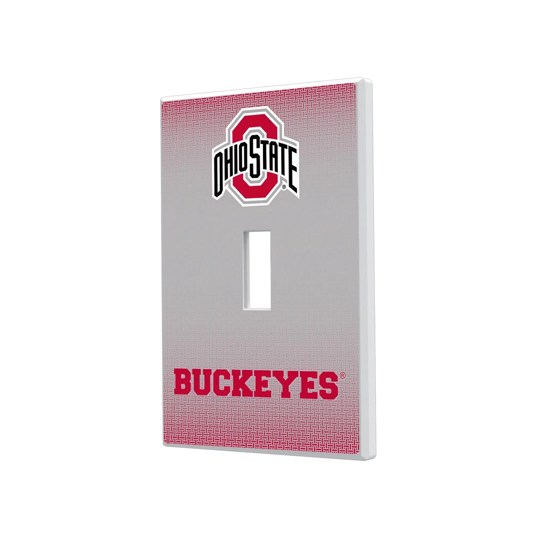 Ohio State University Buckeyes Linen Hidden-Screw Light Switch Plate#Style_Single Toggle