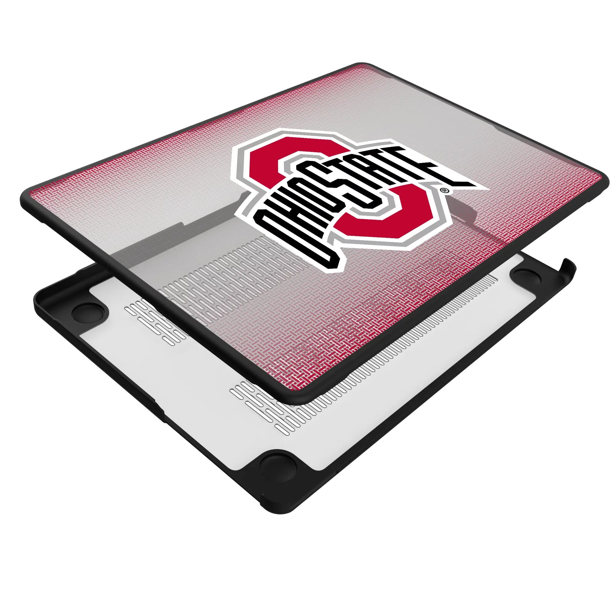 Ohio State University Buckeyes Linen MacBook Laptop Case for Apple MacBook - Isometric View