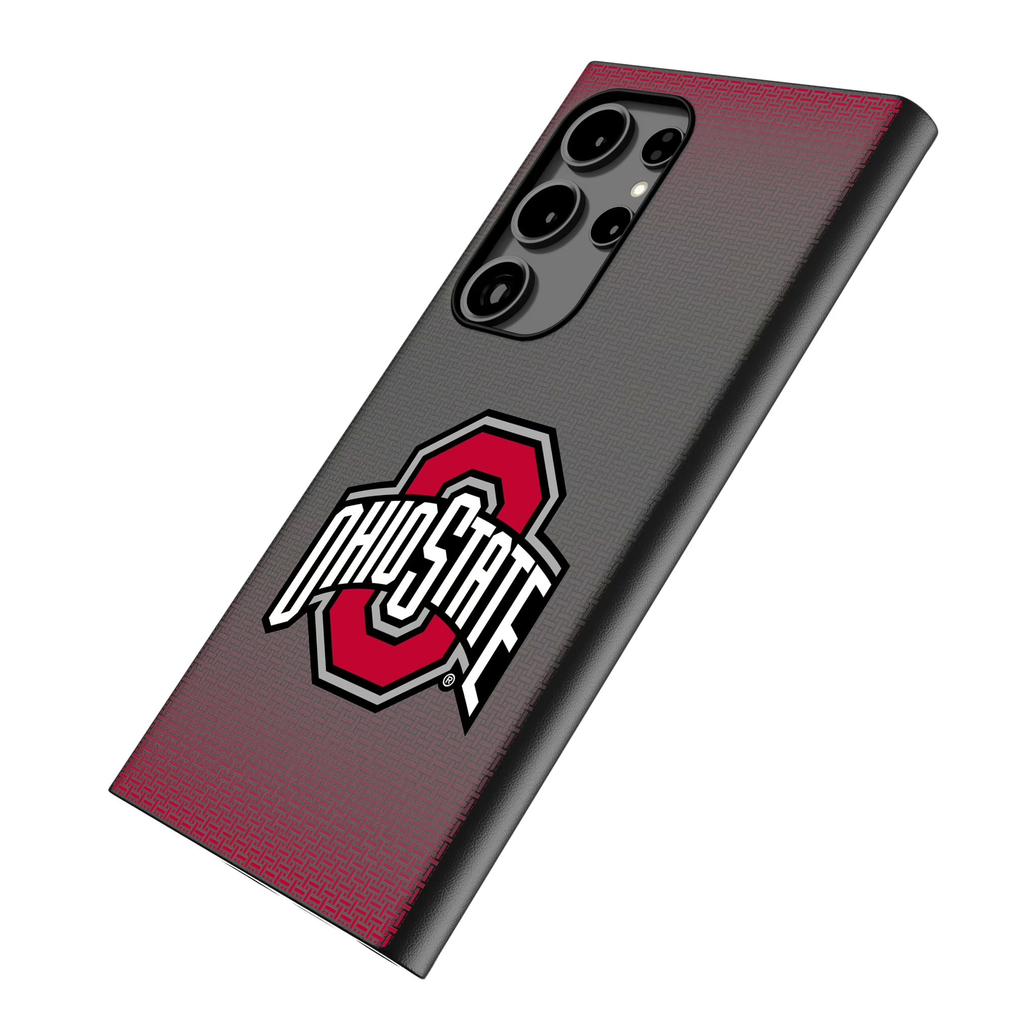 Ohio State University Buckeyes Linen Galaxy MagSafe Compatible Phone Case for Samsung Galaxy - Isometric View