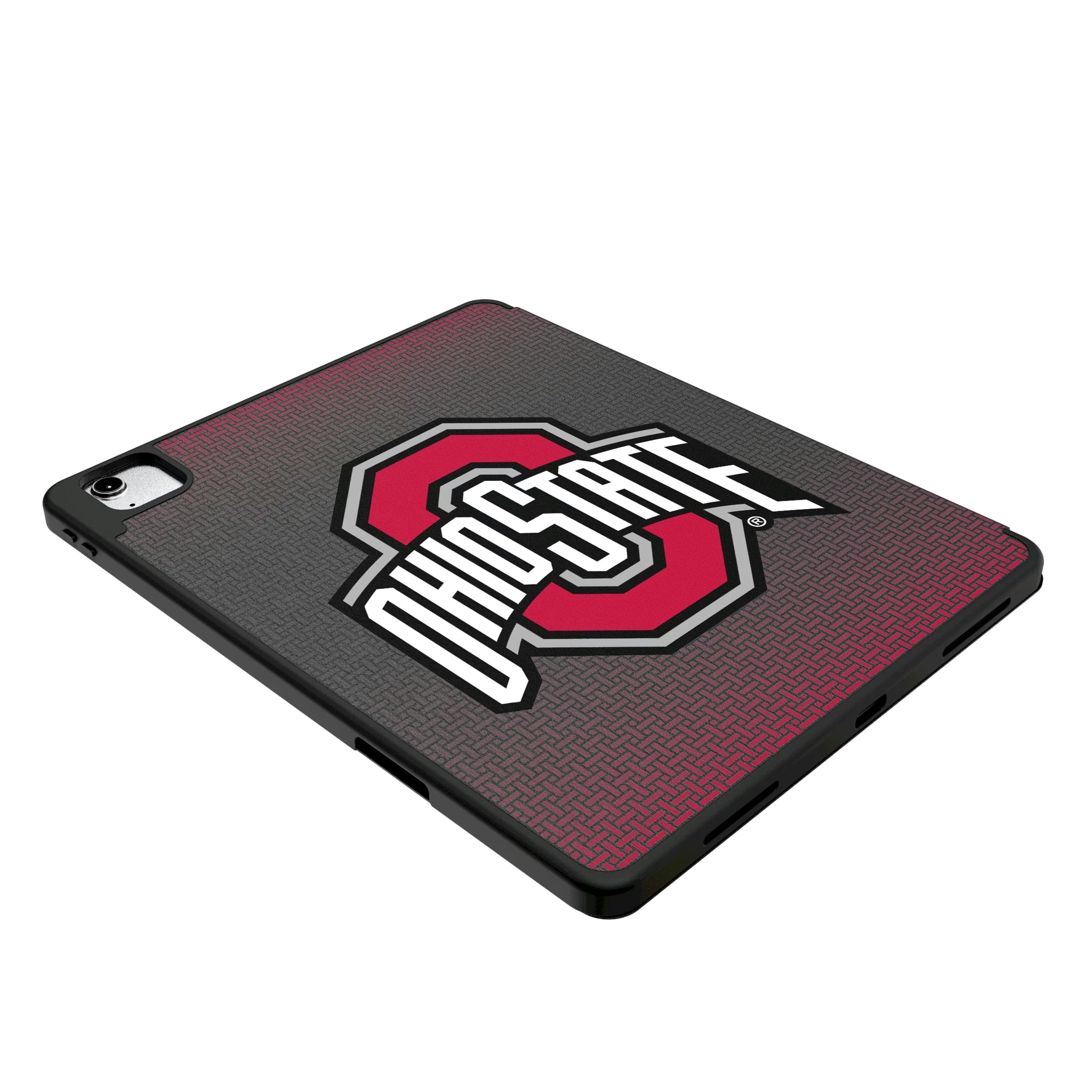 Ohio State University Buckeyes Linen iPad Tablet Case for Apple iPad - Isometric View