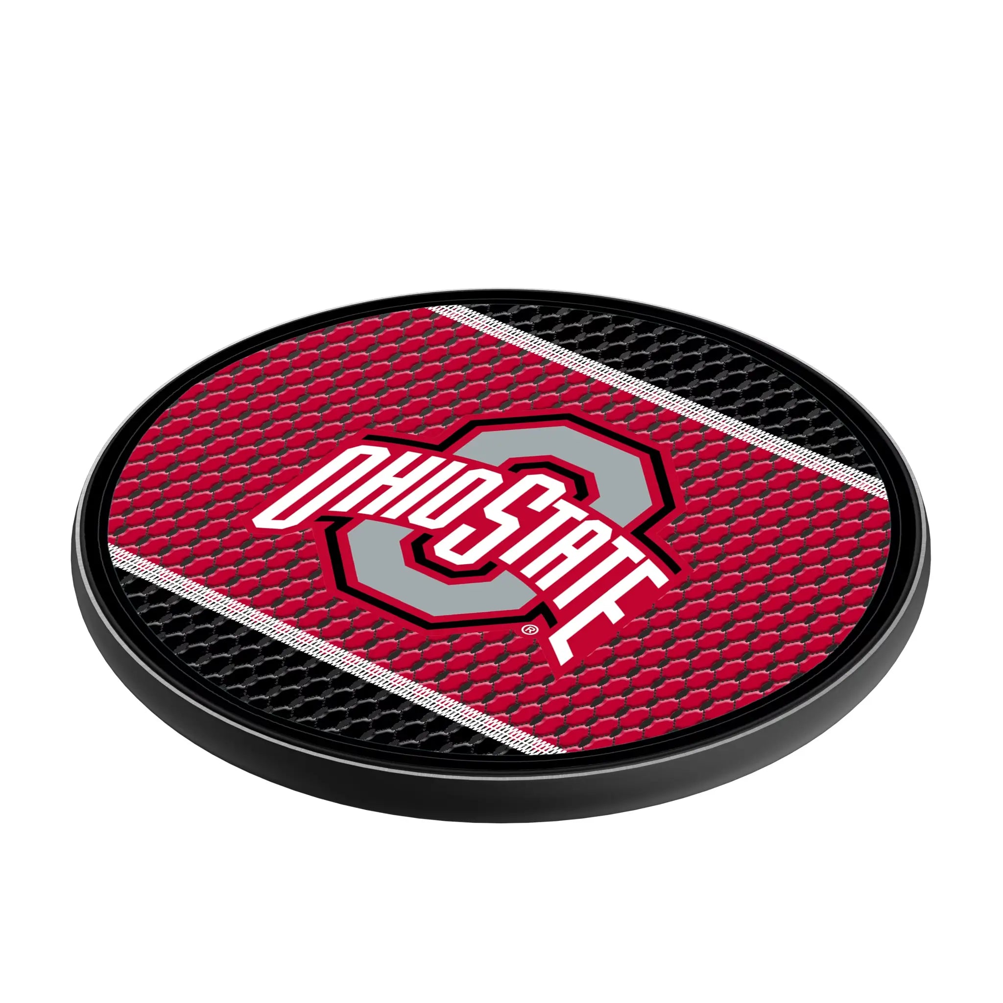 Ohio State University Buckeyes Mesh 15-Watt Wireless Charger - Isometric View