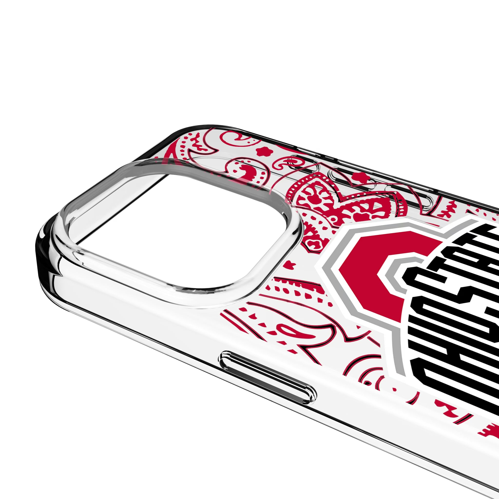 Ohio State University Buckeyes Paisley iPhone Clear Phone Case for Apple iPhone - Detail