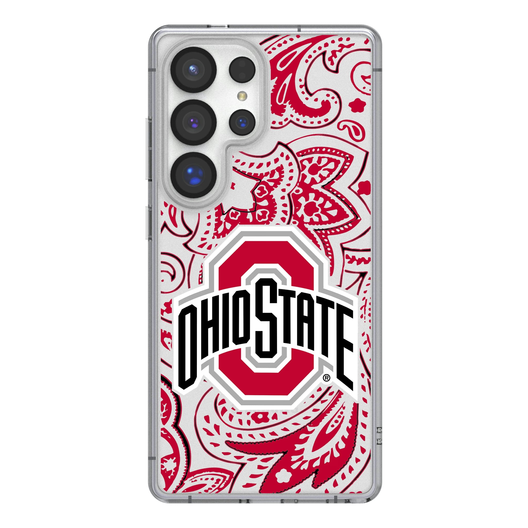Ohio State University Buckeyes Paisley Galaxy Clear Phone Case for Samsung Galaxy
