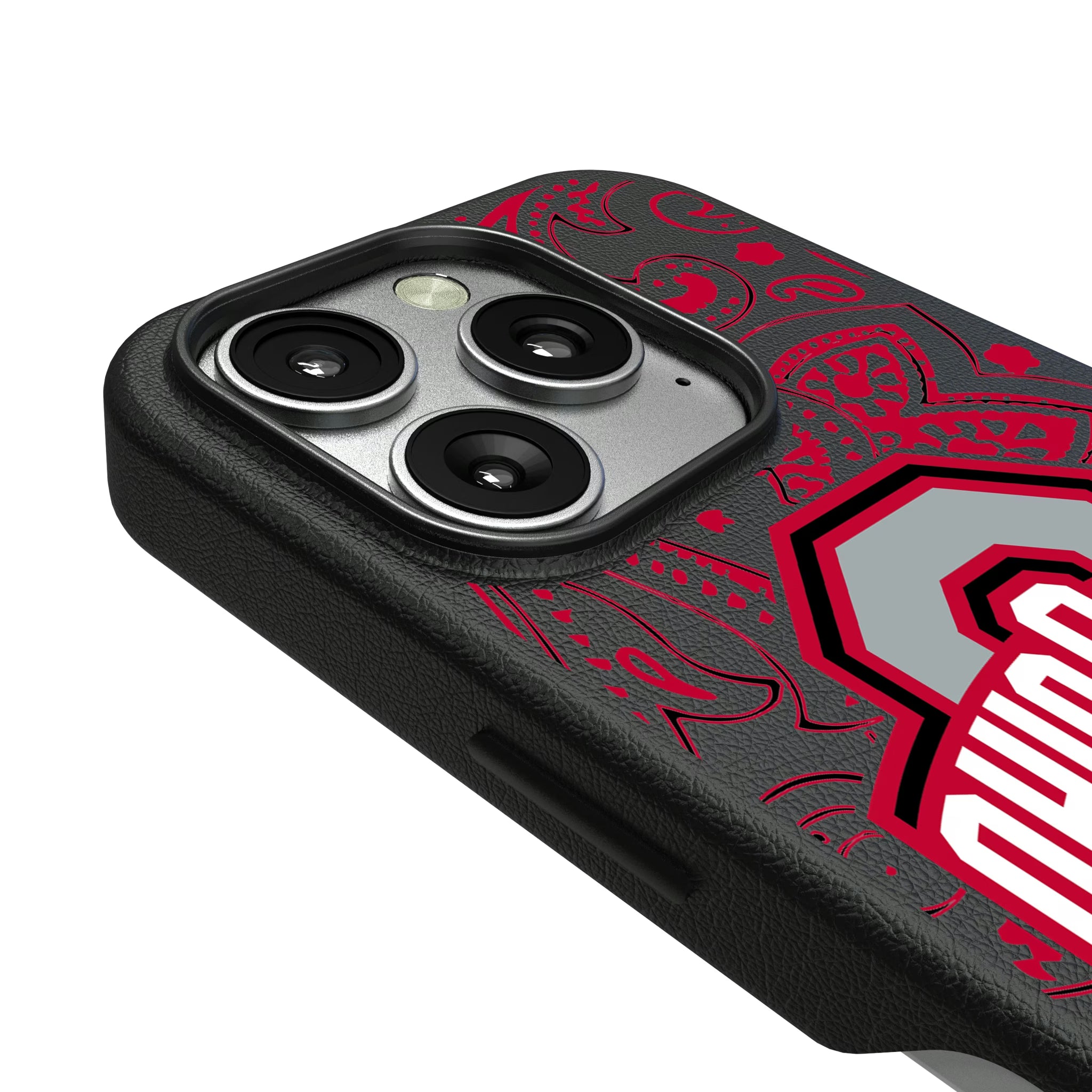 Ohio State University Buckeyes Paisley iPhone MagSafe Compatible Phone Case for Apple iPhone - Detail