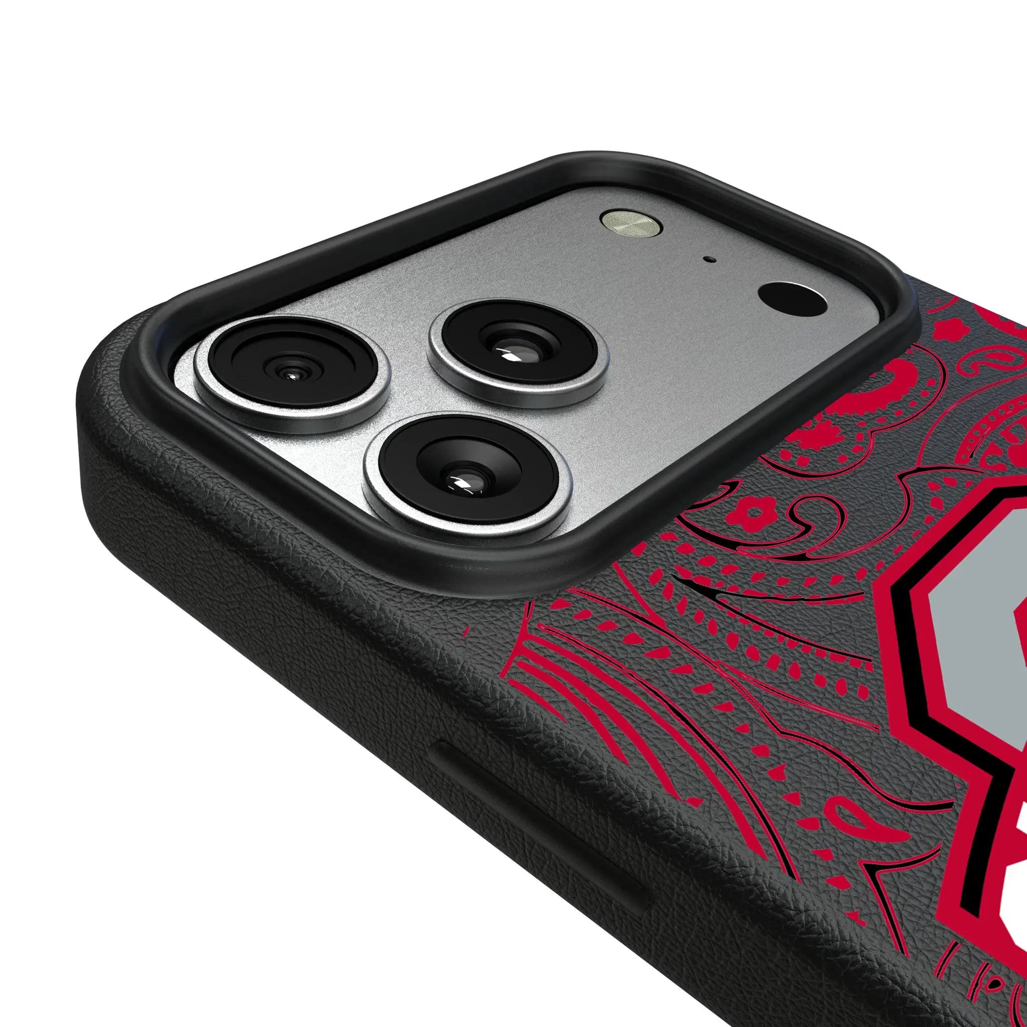 Ohio State University Buckeyes Paisley iPhone MagSafe Compatible Phone Case for Apple iPhone - Detail#Device_iPhone 17 Pro Max