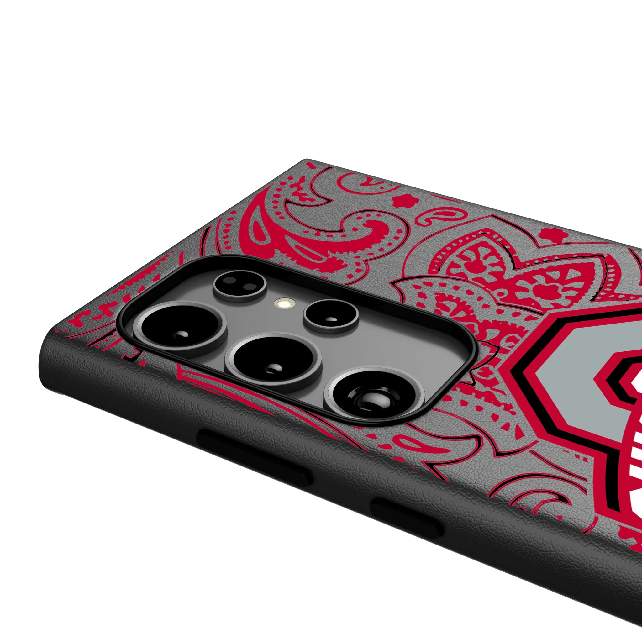 Ohio State University Buckeyes Paisley Galaxy MagSafe Compatible Phone Case for Samsung Galaxy - Detail