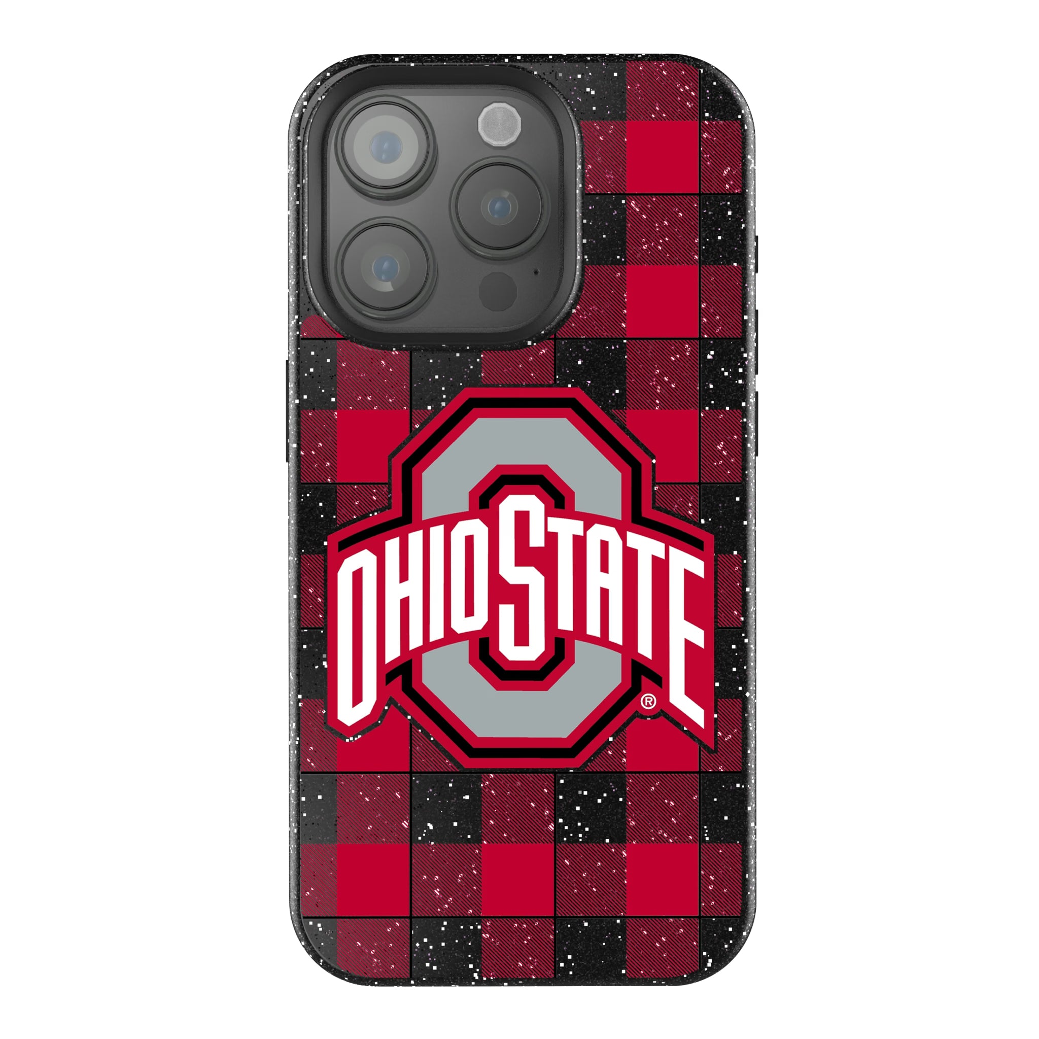 Ohio State University Buckeyes Plaid iPhone Bling Phone Case for Apple iPhone