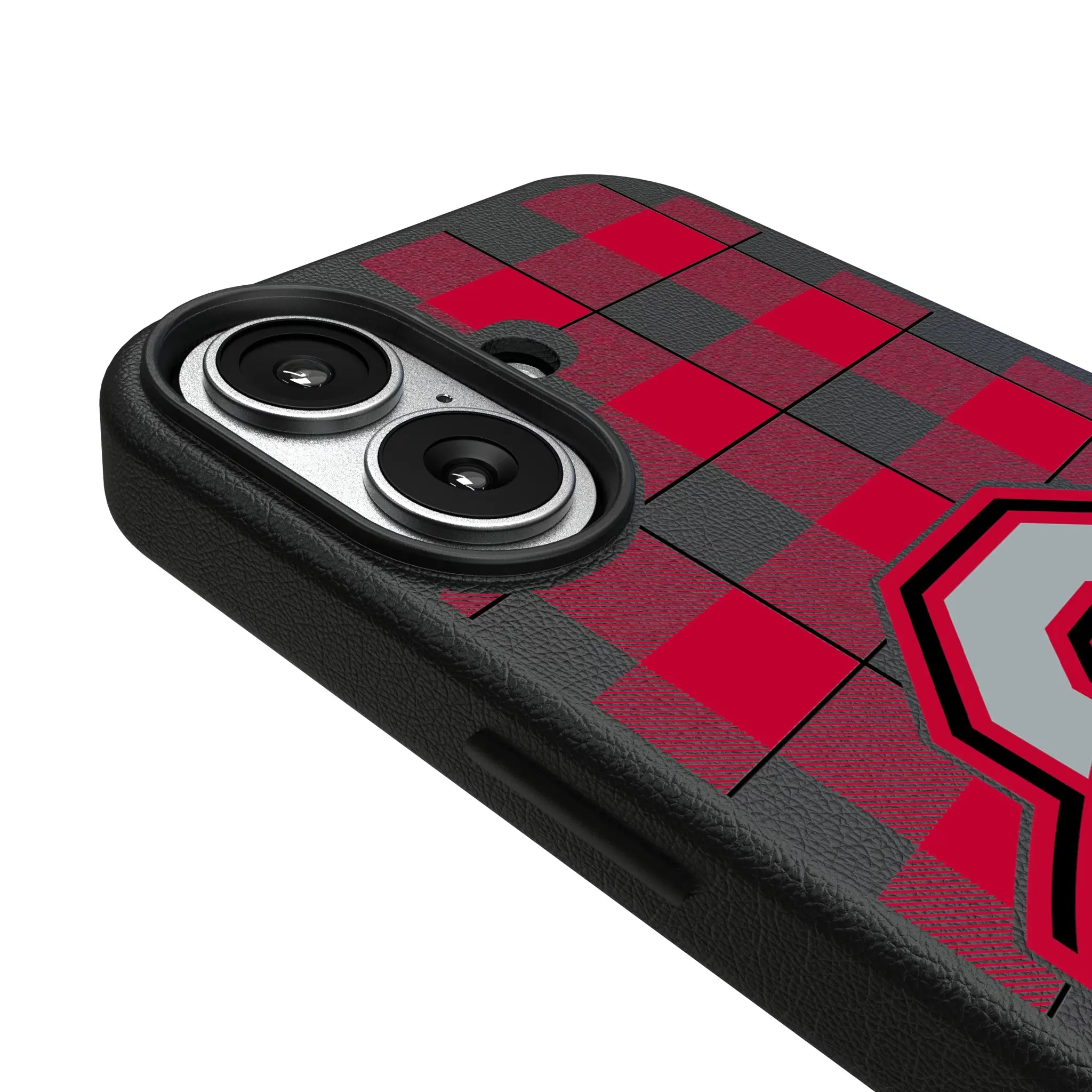 Ohio State University Buckeyes Plaid iPhone MagSafe Compatible Phone Case for Apple iPhone - Detail#Device_iPhone 17