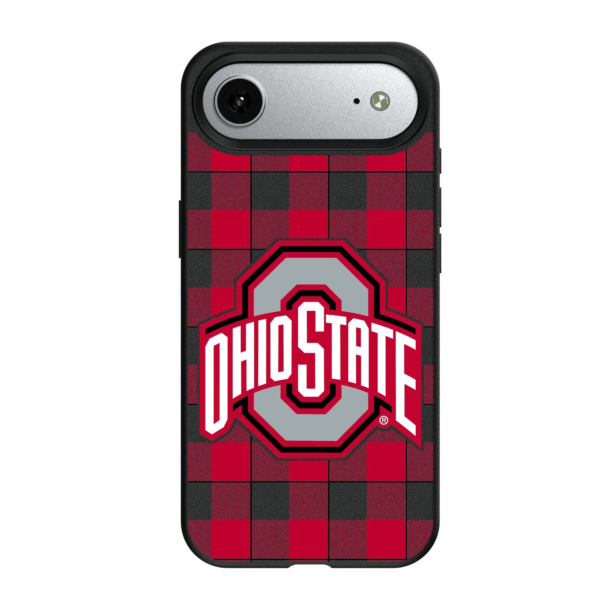 Ohio State University Buckeyes Plaid iPhone MagSafe Compatible Phone Case for Apple iPhone#Device_iPhone Air