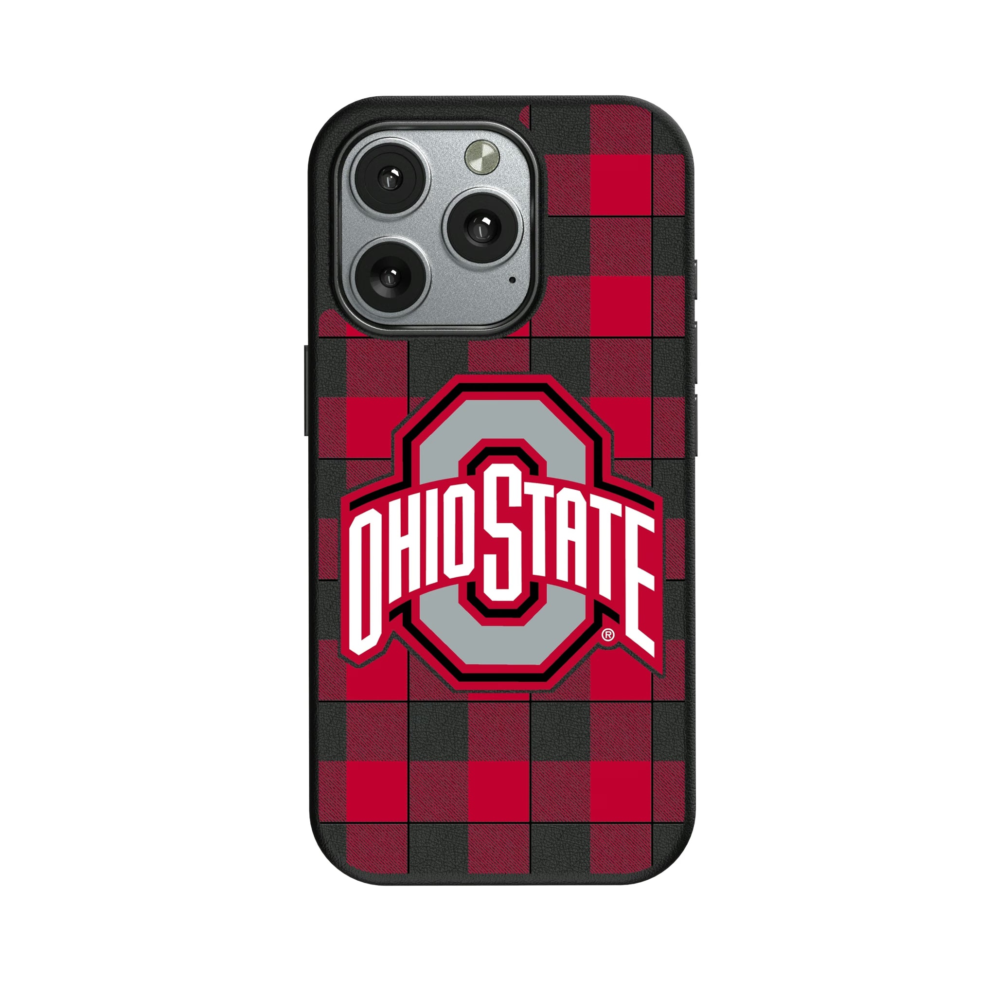Ohio State University Buckeyes Plaid iPhone MagSafe Compatible Phone Case for Apple iPhone