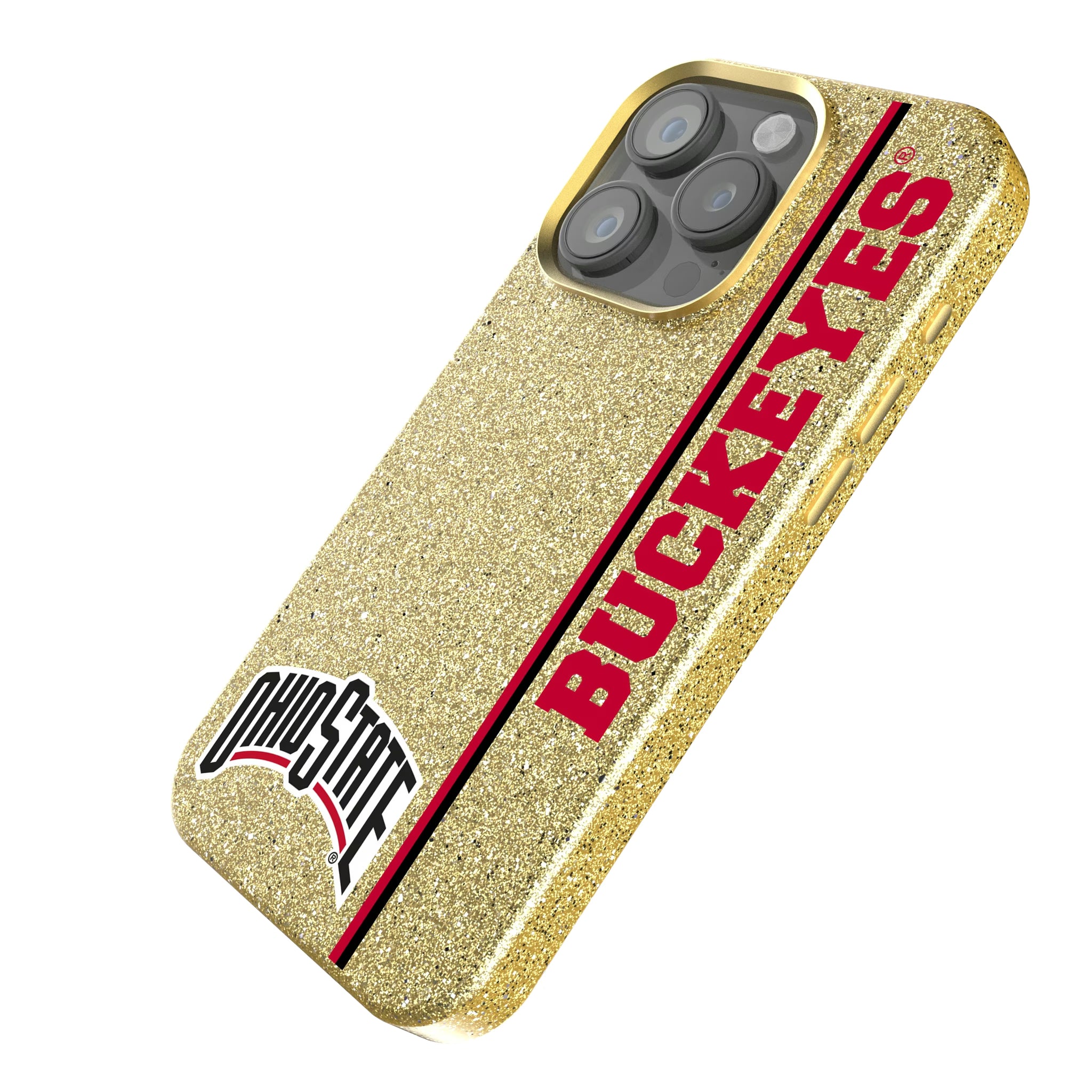 Ohio State University Buckeyes Sidebar iPhone Bling Phone Case for Apple iPhone - Isometric View