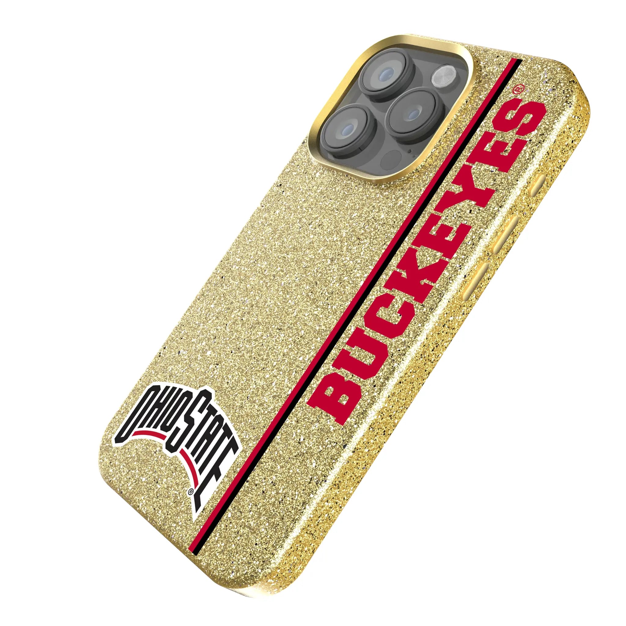 Ohio State University Buckeyes Sidebar iPhone Bling Phone Case for Apple iPhone - Isometric View