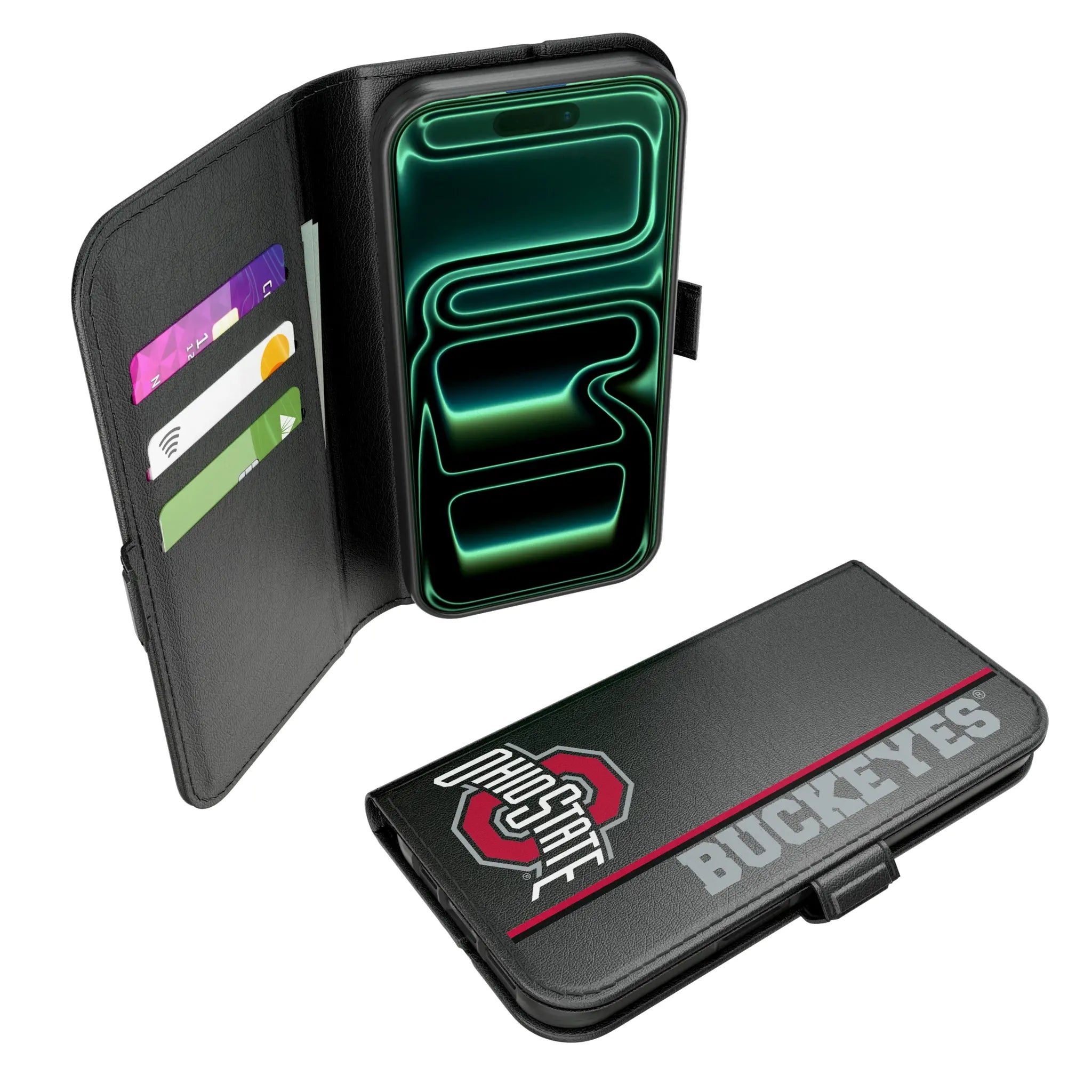 Ohio State University Buckeyes Sidebar iPhone Folio Phone Case for Apple iPhone#Device_iPhone 17