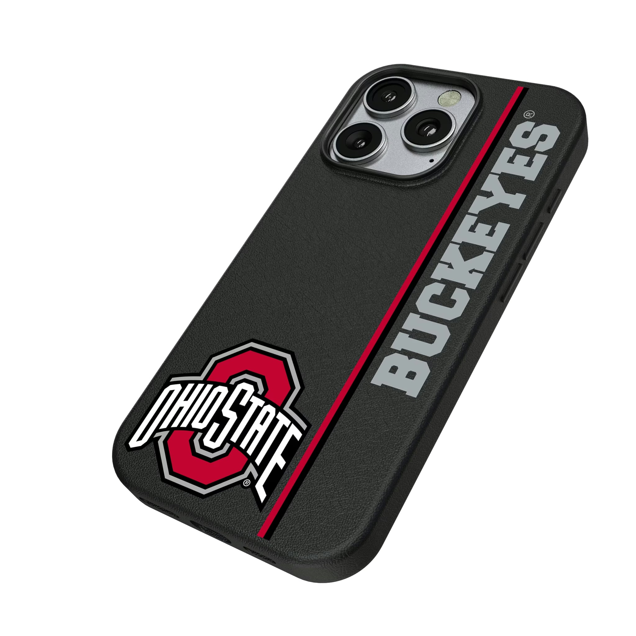 Ohio State University Buckeyes Sidebar iPhone MagSafe Compatible Phone Case for Apple iPhone - Isometric View