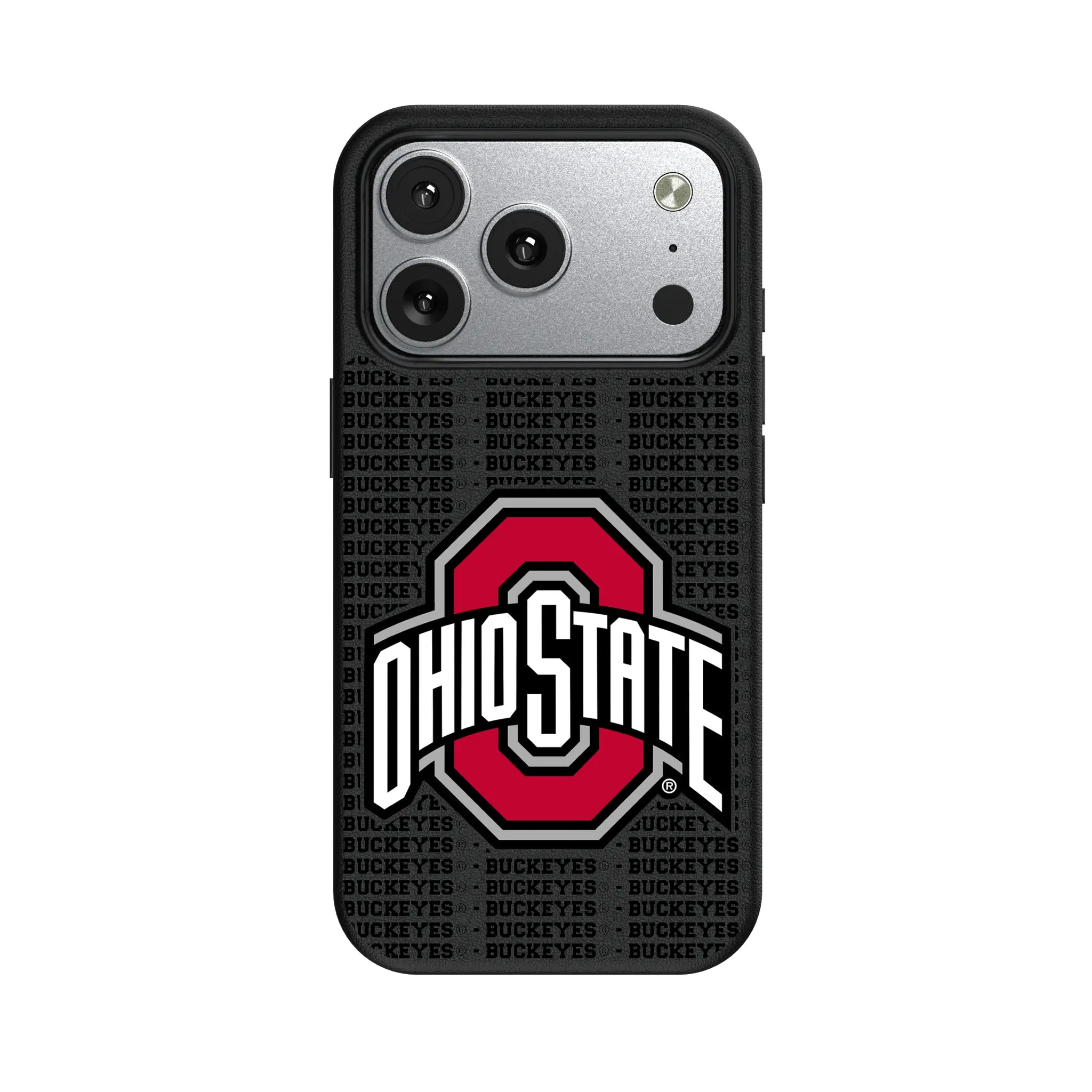 Ohio State University Buckeyes Text Backdrop iPhone MagSafe Compatible Phone Case for Apple iPhone#Device_iPhone 17 Pro