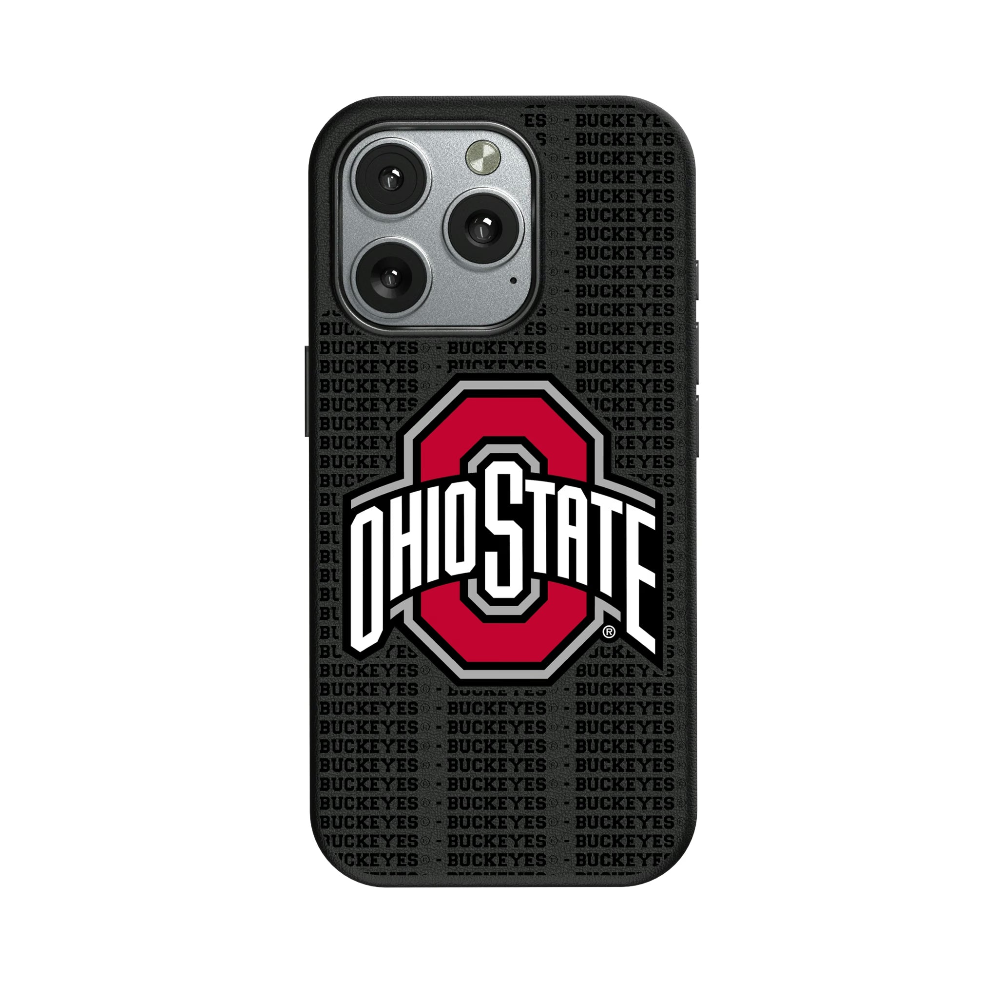Ohio State University Buckeyes Text Backdrop iPhone MagSafe Compatible Phone Case for Apple iPhone