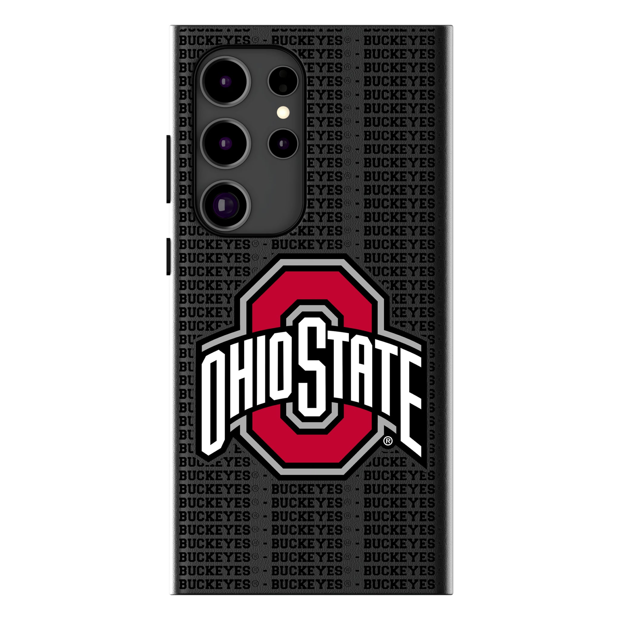 Ohio State University Buckeyes Text Backdrop Galaxy MagSafe Compatible Phone Case for Samsung Galaxy