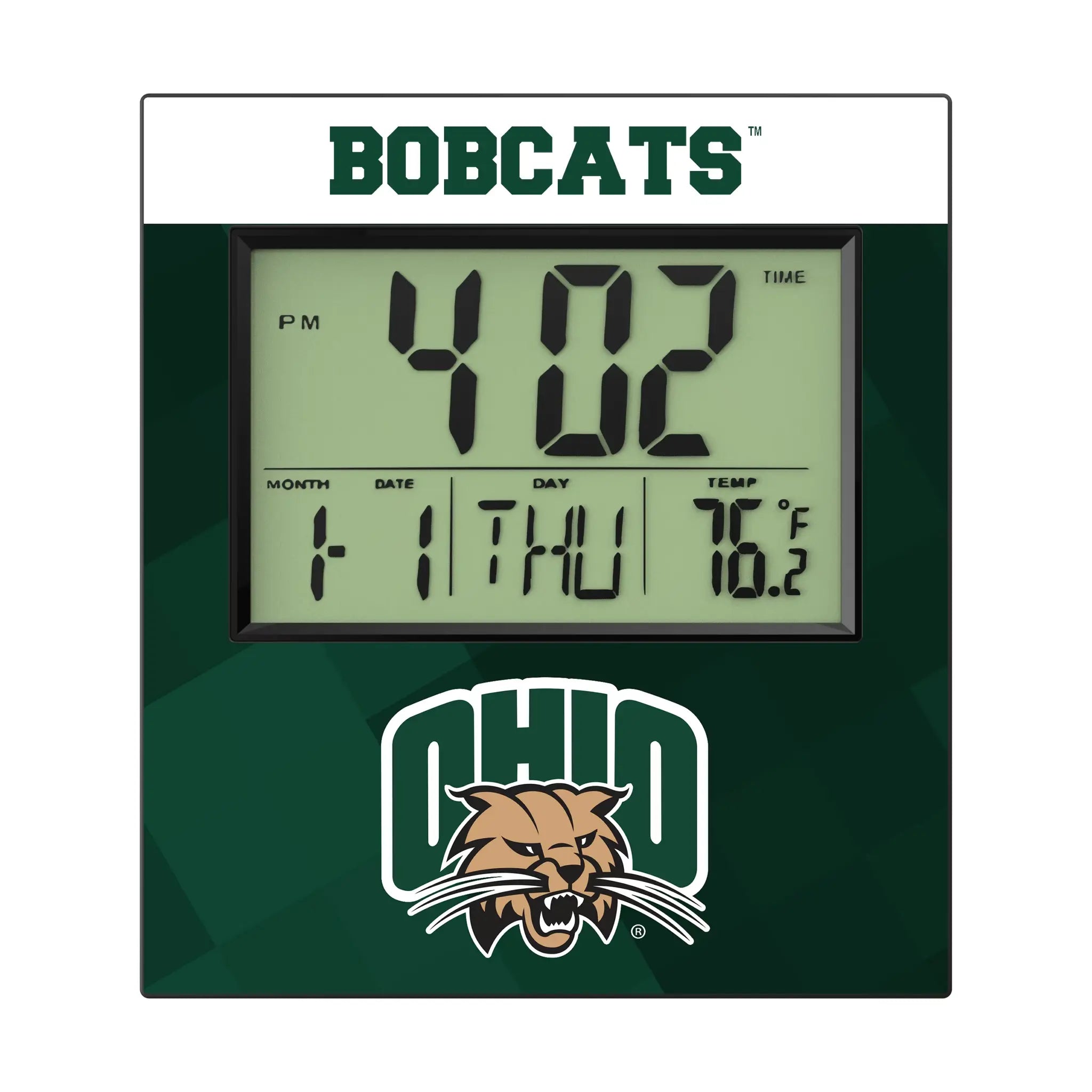 Ohio University Bobcats Color Block Wall Clock