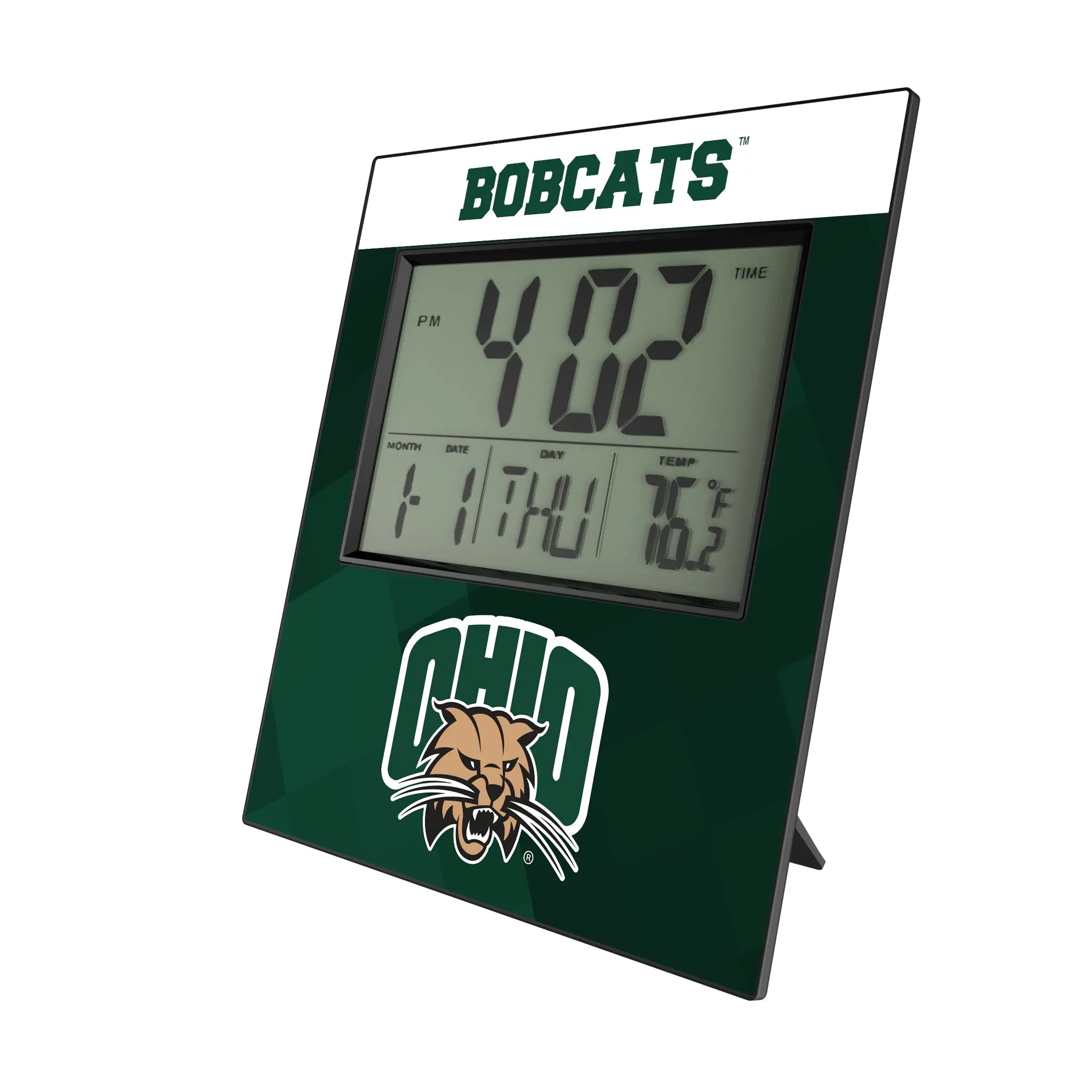 Ohio University Bobcats Color Block Wall Clock