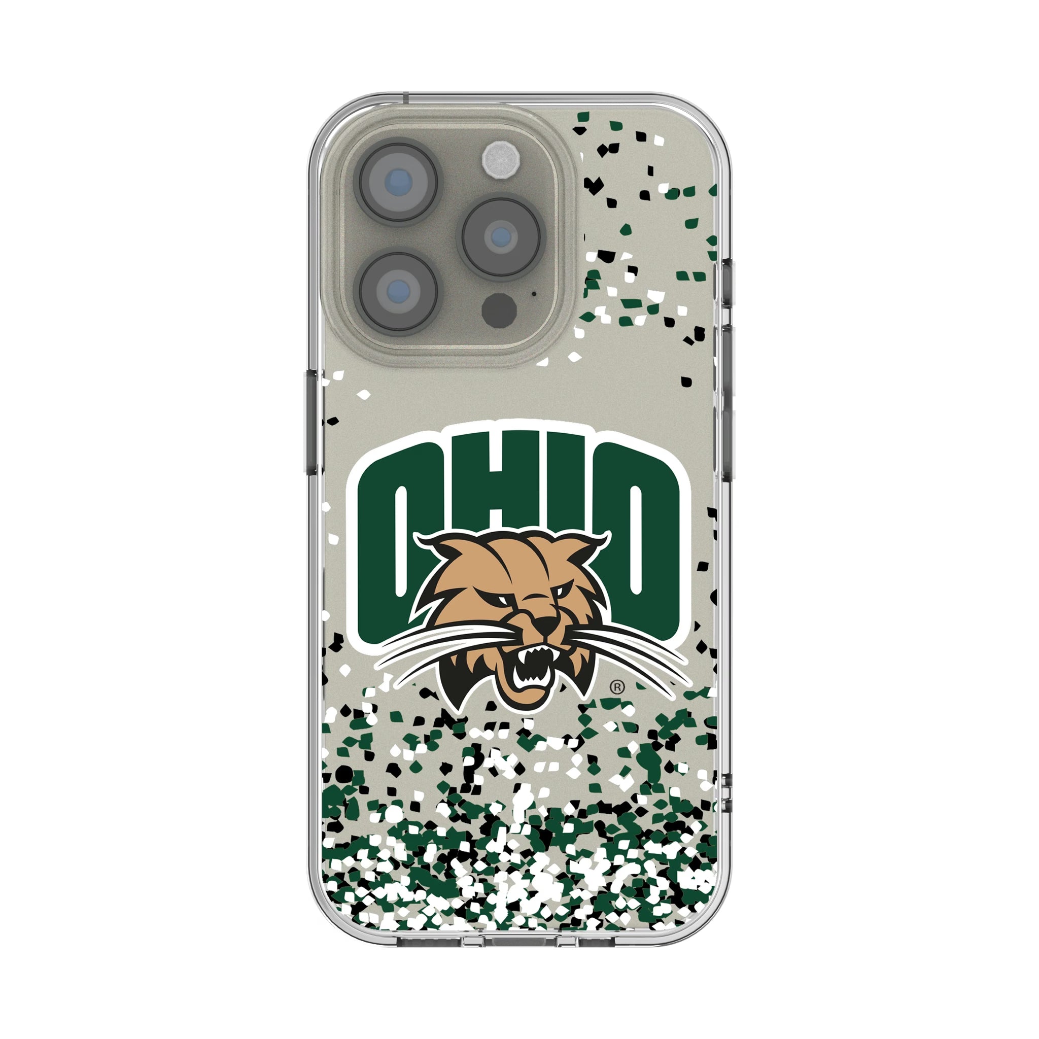 Ohio University Bobcats Confetti iPhone Clear Phone Case for Apple iPhone
