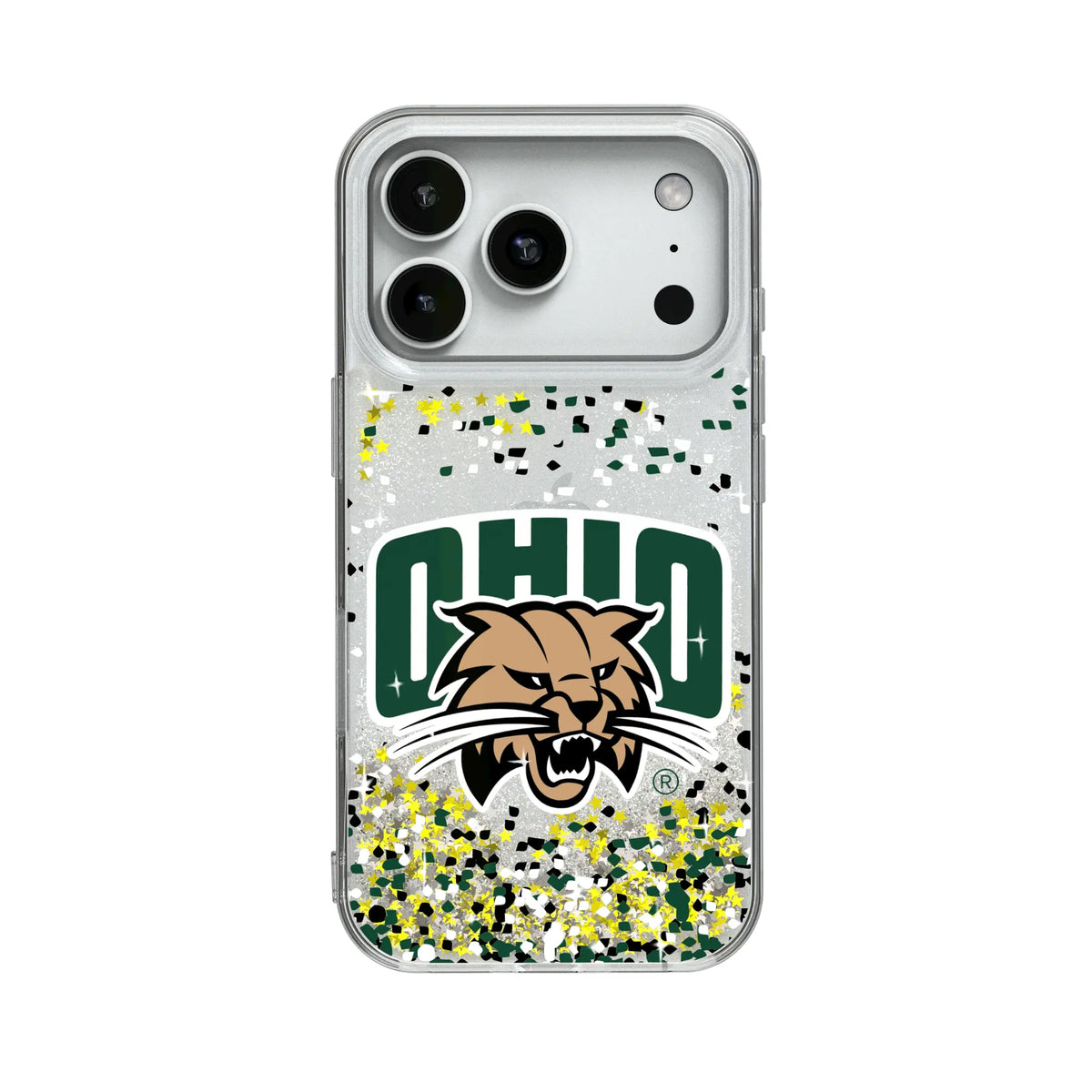 Ohio University Bobcats Confetti Glitter Phone Case for Apple iPhone