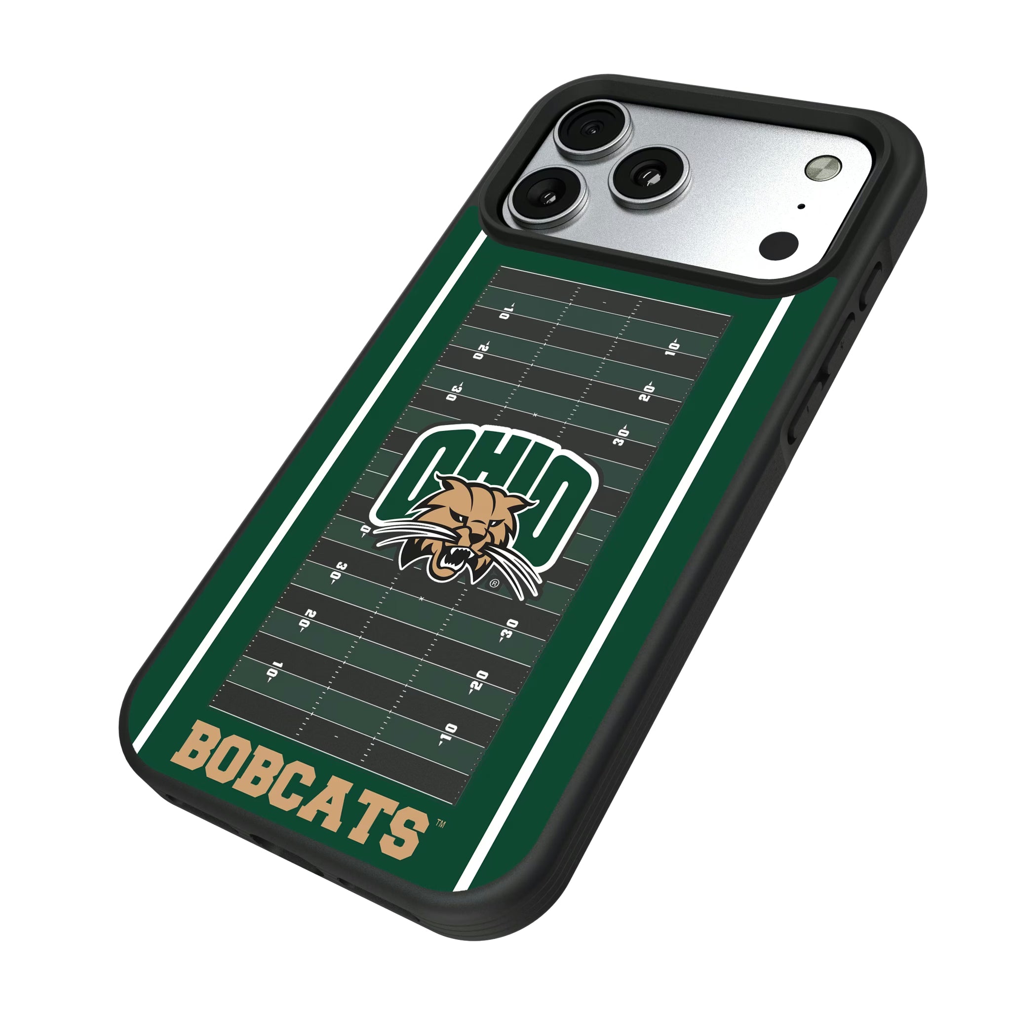 Ohio University Bobcats Field iPhone Bump Phone Case for Apple iPhone - Isometric View#Device_iPhone 17 Pro Max