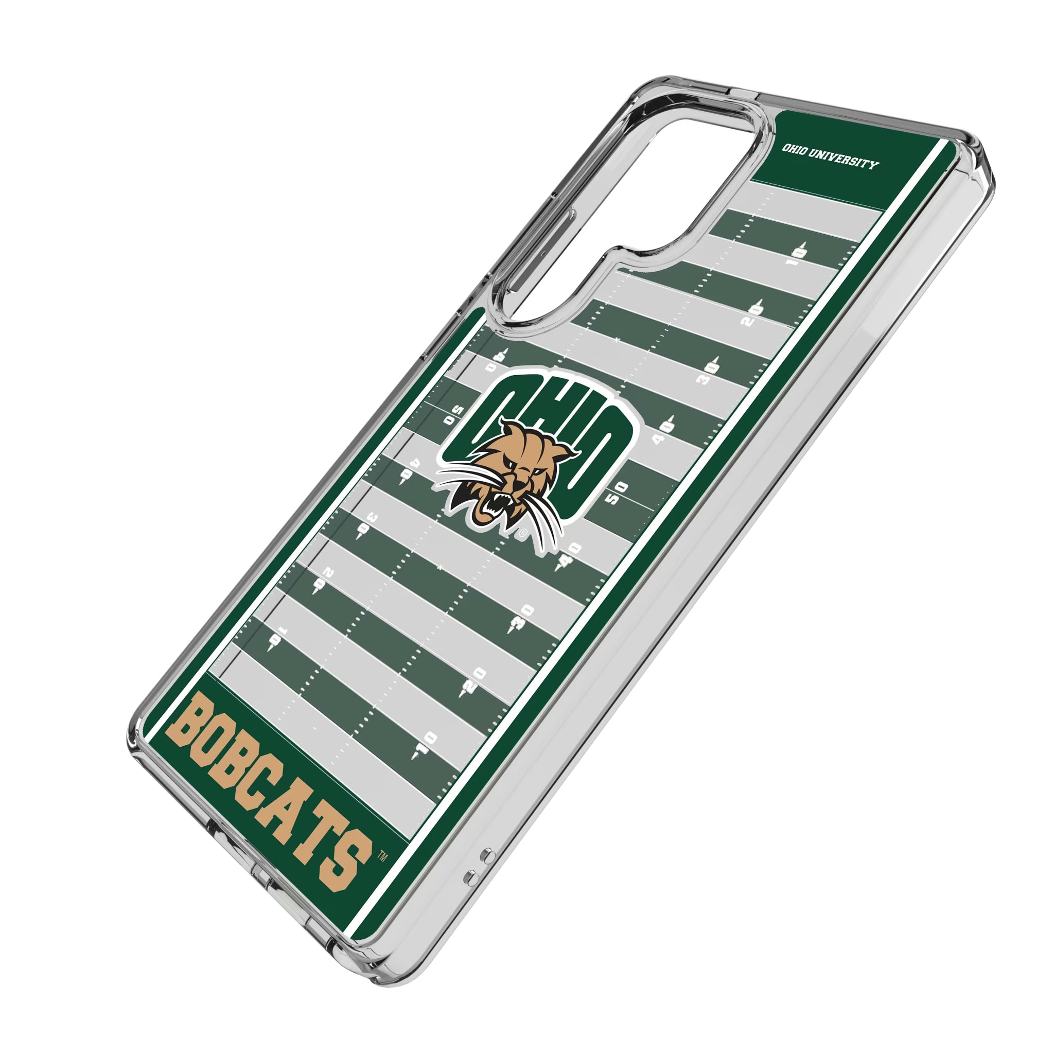 Ohio University Bobcats Field Galaxy Clear Phone Case for Samsung Galaxy - Isometric View