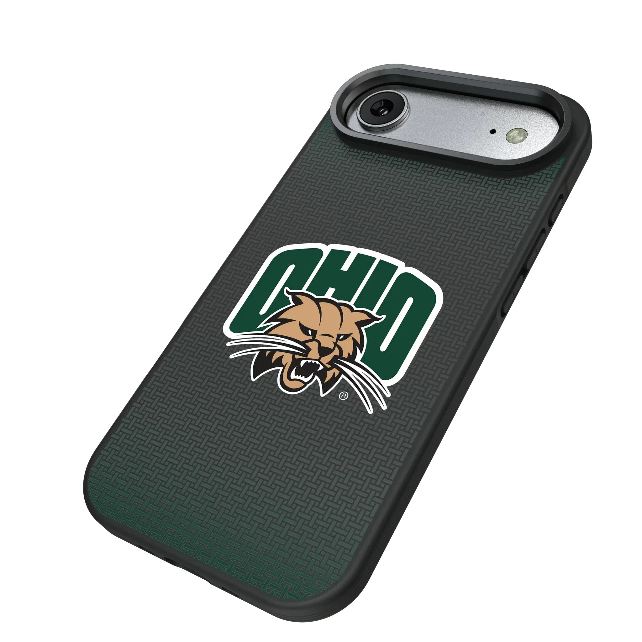 Ohio University Bobcats Linen iPhone Bump Phone Case for Apple iPhone - Isometric View#Device_iPhone Air