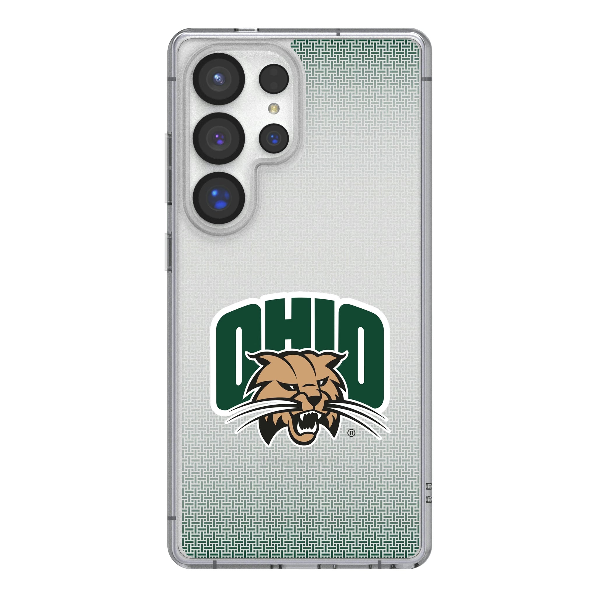 Ohio University Bobcats Linen Galaxy Clear Phone Case for Samsung Galaxy