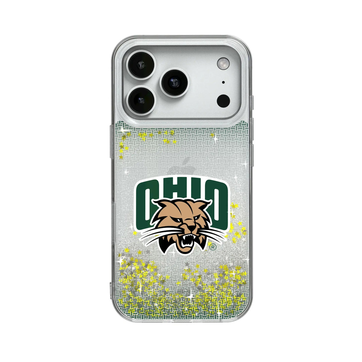 Ohio University Bobcats Linen Glitter Phone Case for Apple iPhone
