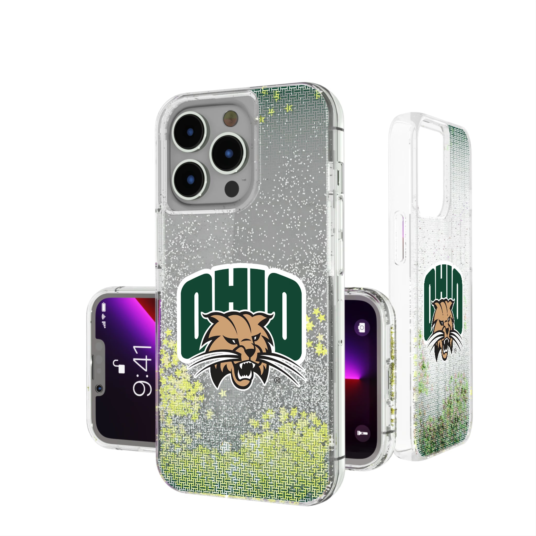 Ohio University Bobcats Linen iPhone Glitter Phone Case for Apple iPhone