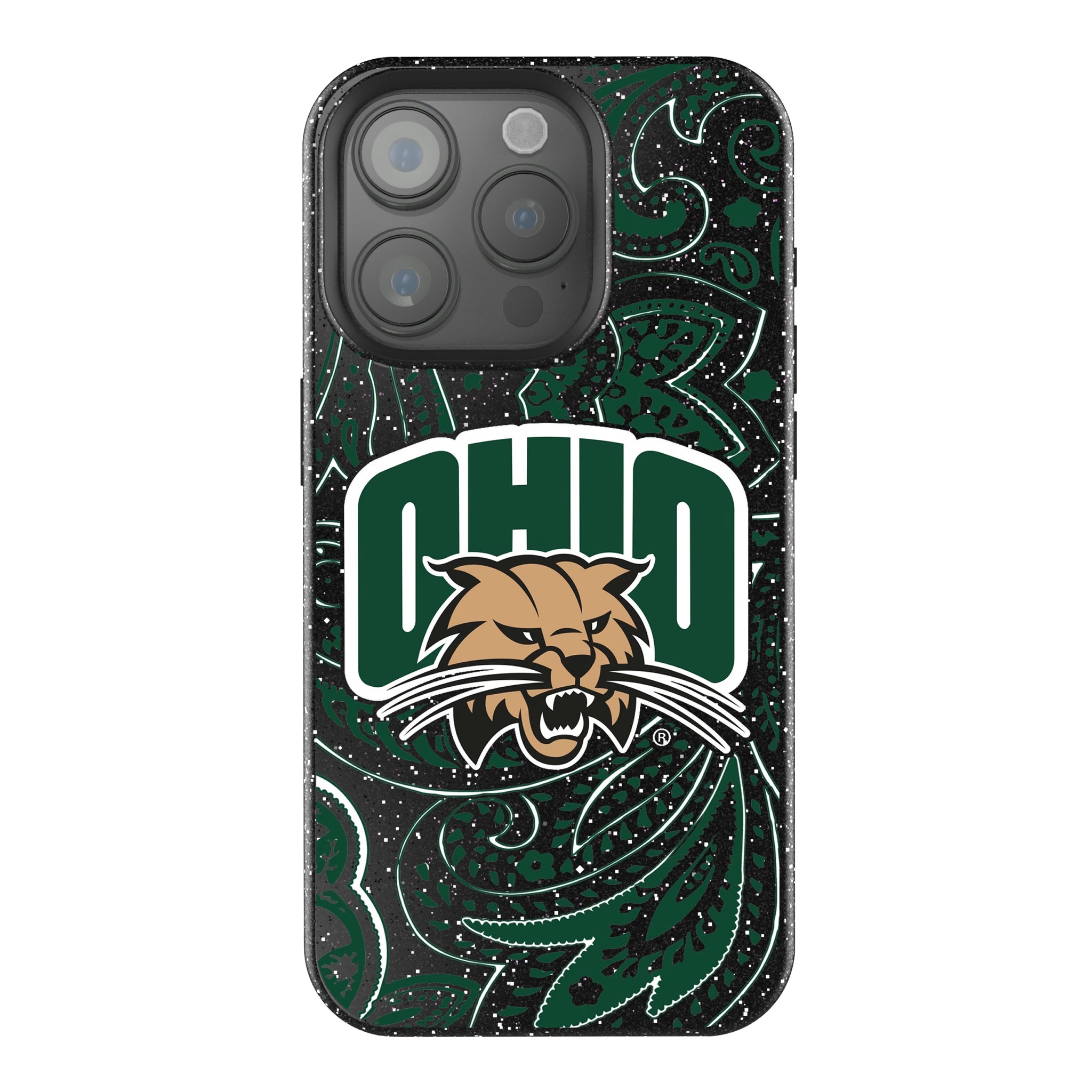 Ohio University Bobcats Paisley iPhone Bling Phone Case for Apple iPhone