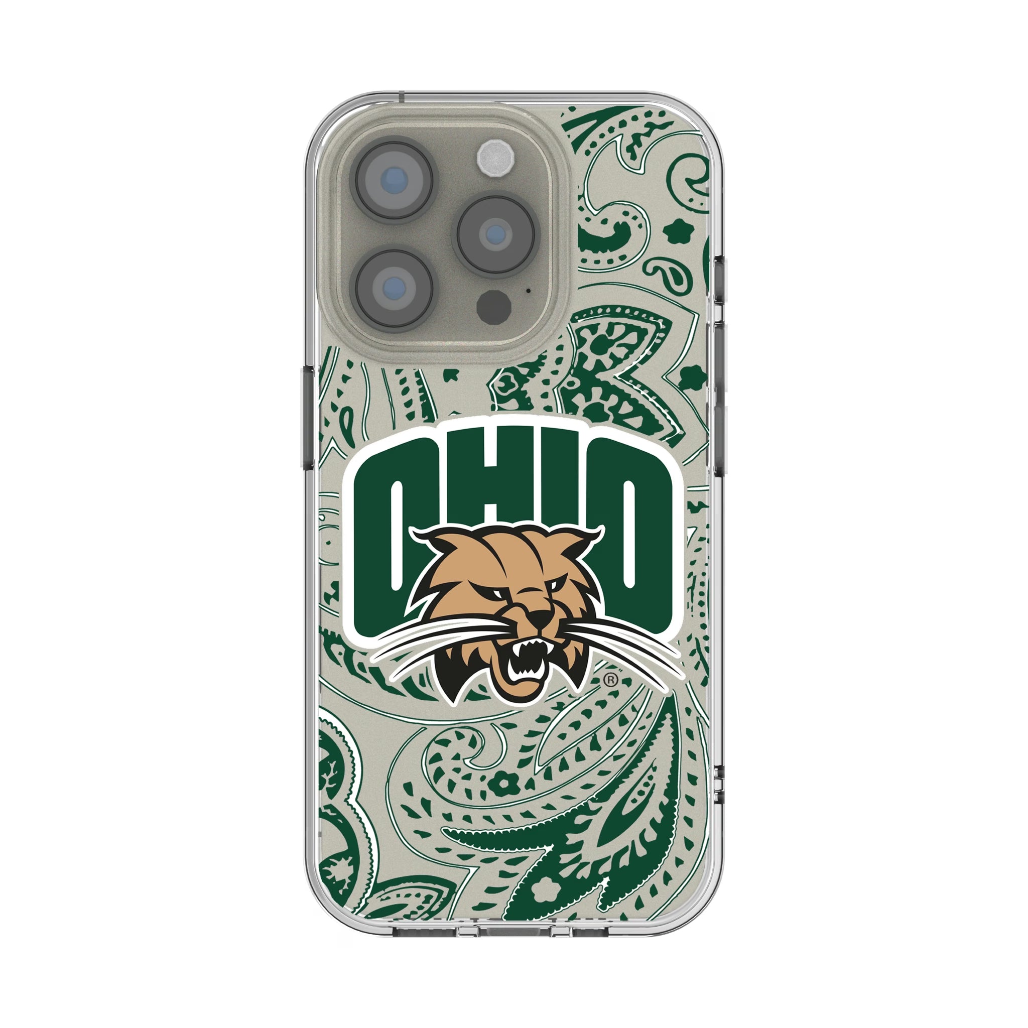 Ohio University Bobcats Paisley iPhone Clear Phone Case for Apple iPhone