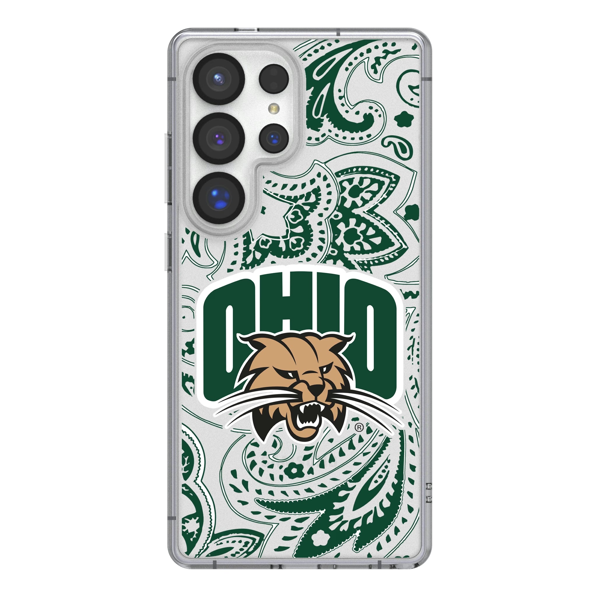 Ohio University Bobcats Paisley Galaxy Clear Phone Case for Samsung Galaxy