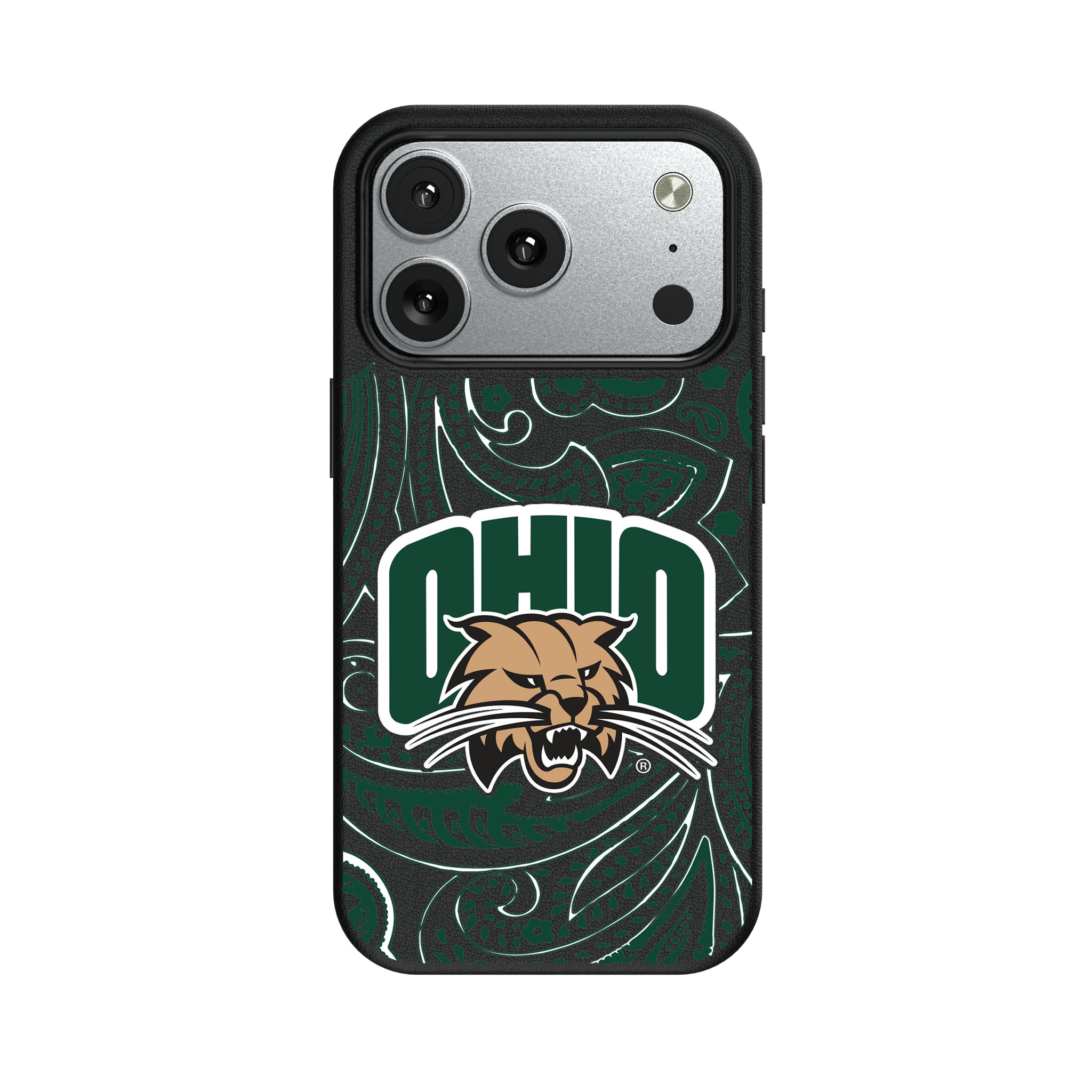 Ohio University Bobcats Paisley iPhone MagSafe Compatible Phone Case for Apple iPhone#Device_iPhone 17 Pro