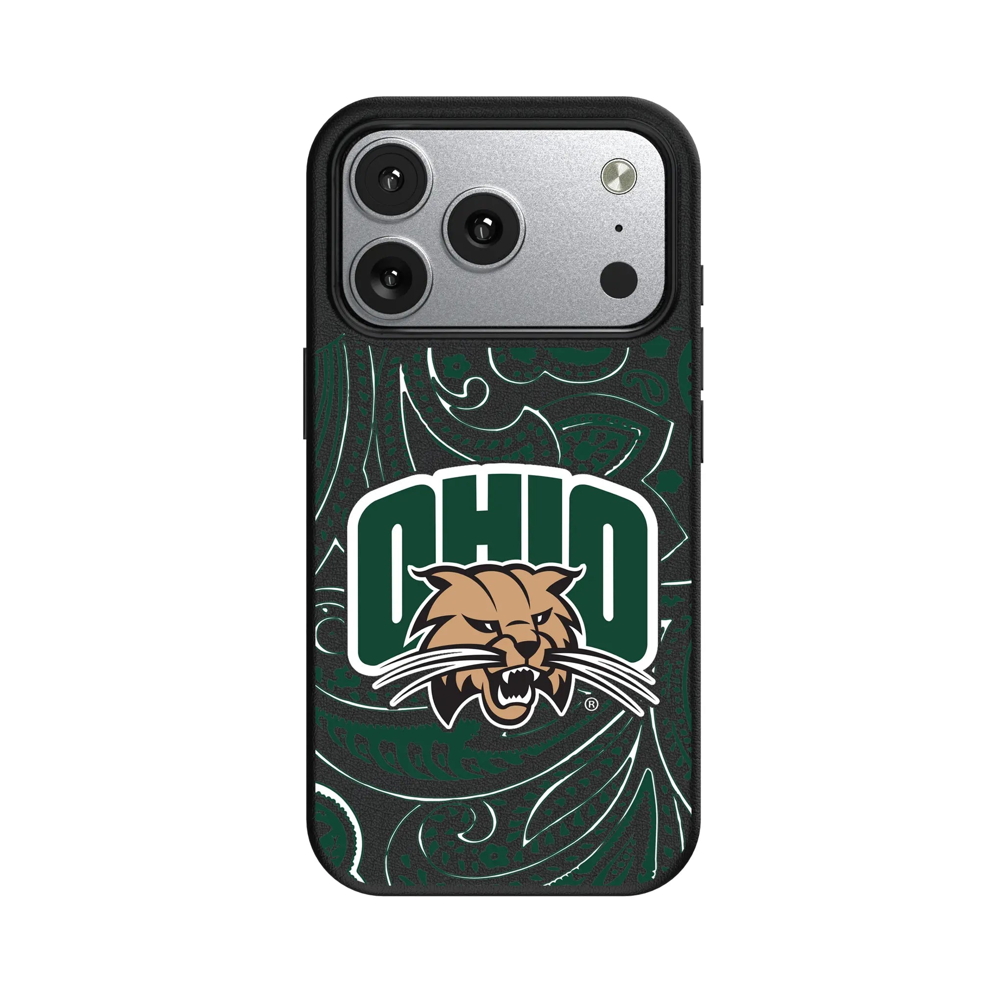 Ohio University Bobcats Paisley iPhone MagSafe Compatible Phone Case for Apple iPhone#Device_iPhone 17 Pro