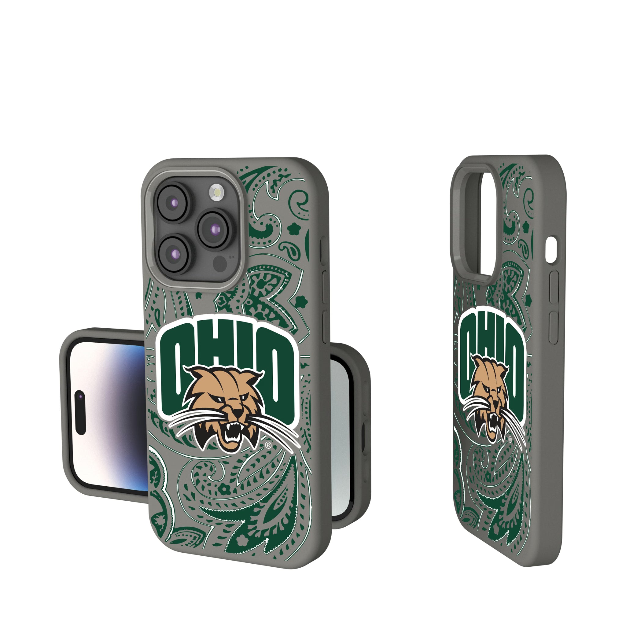 Ohio University Bobcats Paisley iPhone Soft Touch Phone Case for Apple iPhone