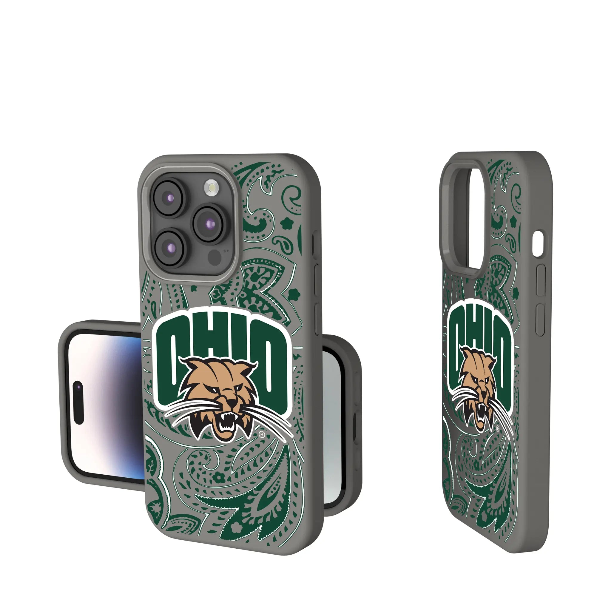 Ohio University Bobcats Paisley iPhone Soft Touch Phone Case for Apple iPhone