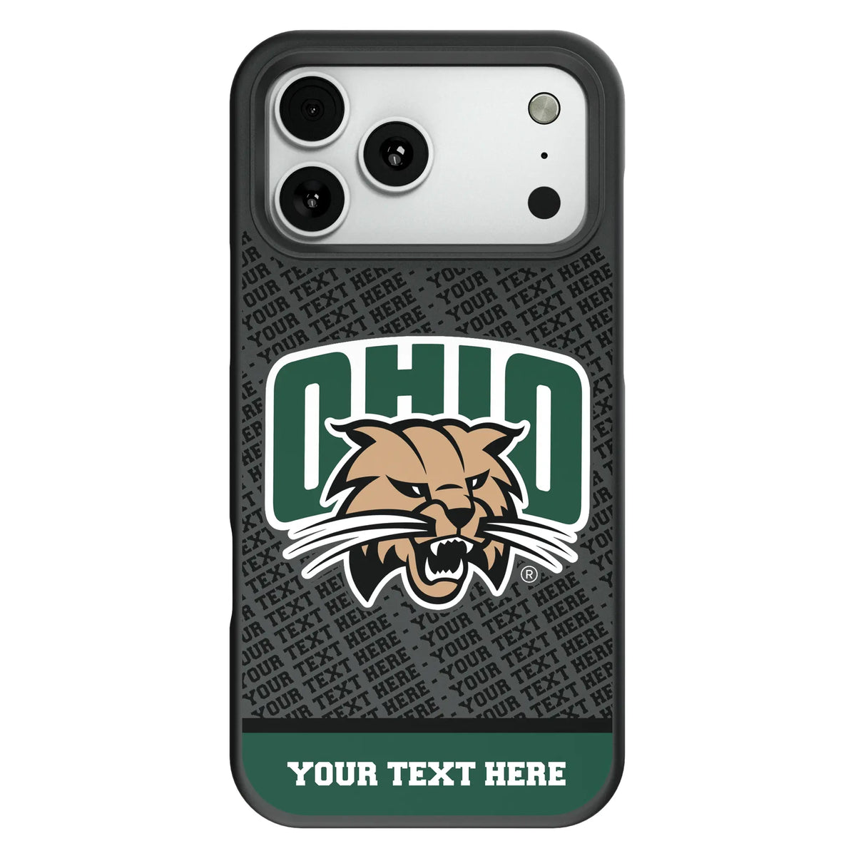 Ohio University Bobcats Personalized EndZone Plus Bump Phone Case for Apple iPhone