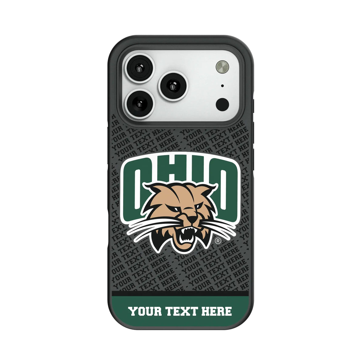 Ohio University Bobcats Personalized EndZone Plus Bump Phone Case for Apple iPhone