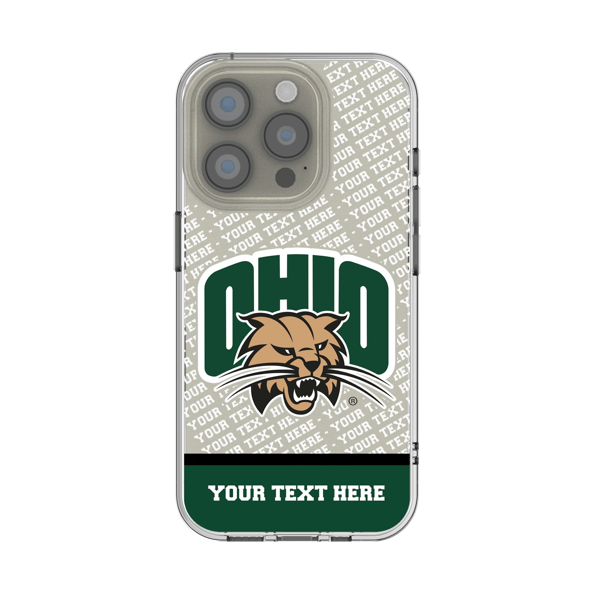 Ohio University Bobcats Personalized EndZone Plus iPhone Clear Phone Case for Apple iPhone