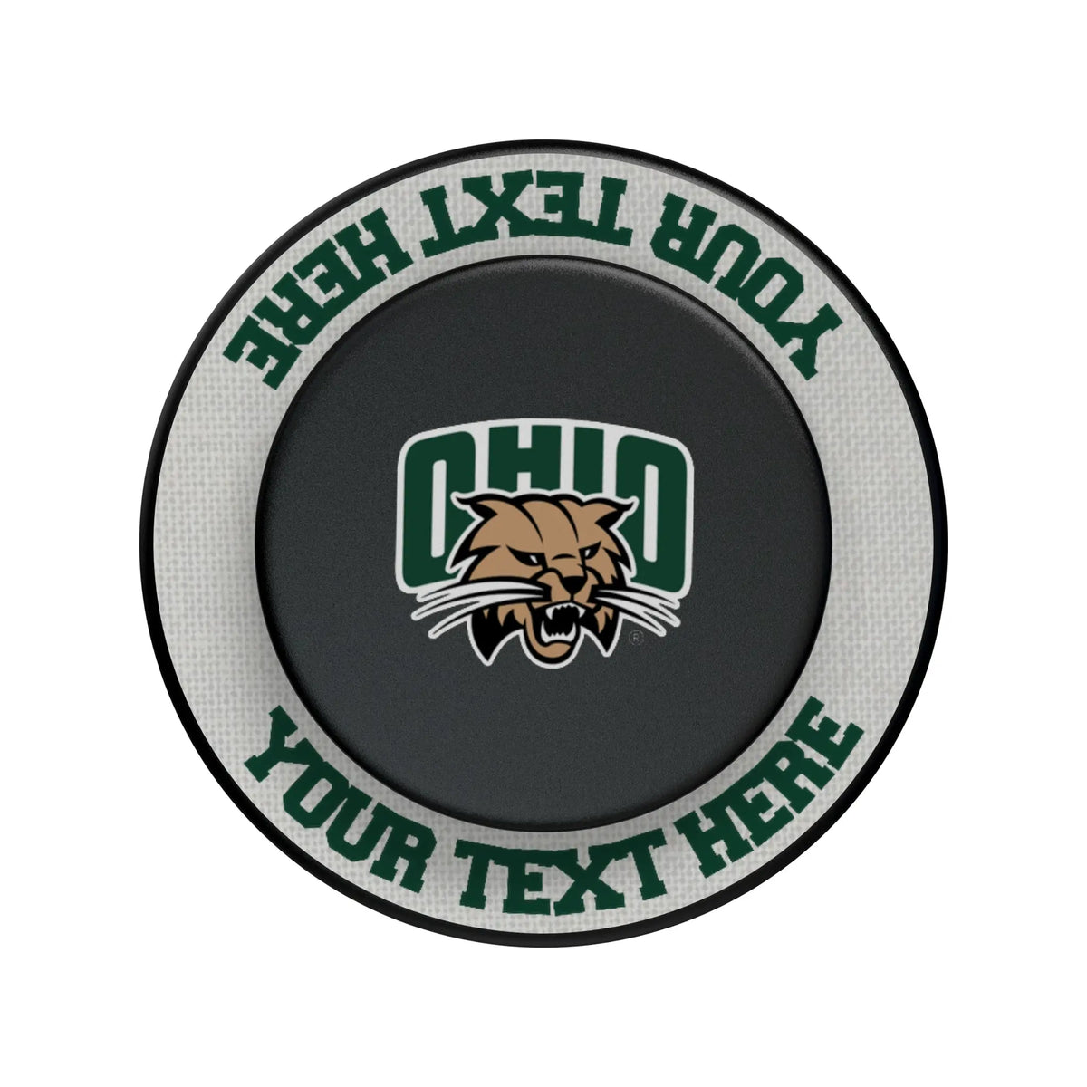 Ohio University Bobcats Personalized Endzone Solid Popsockets Round Magnetic